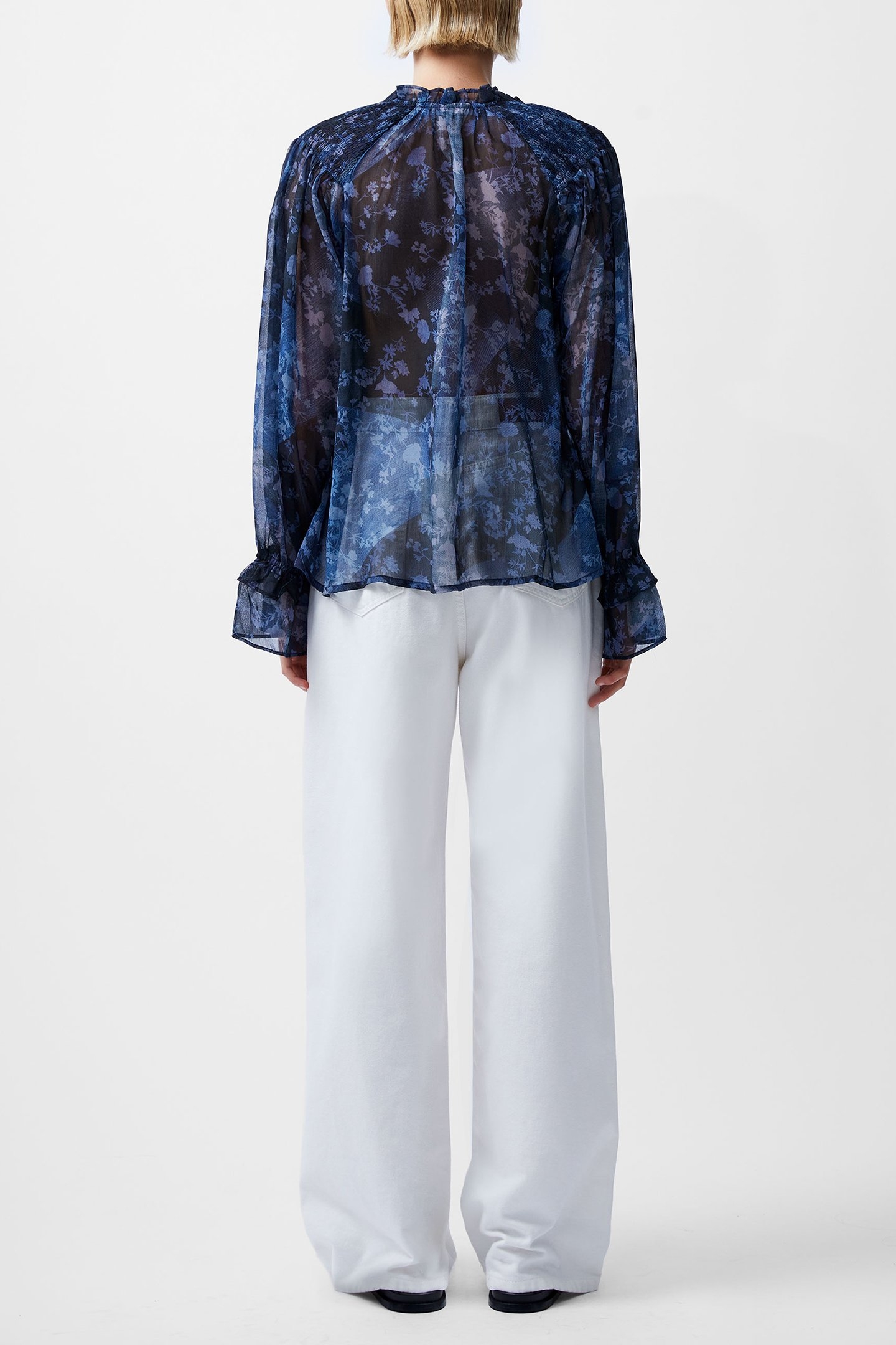 DAWN HALLIE CRINKLE TOP INDIGO 2