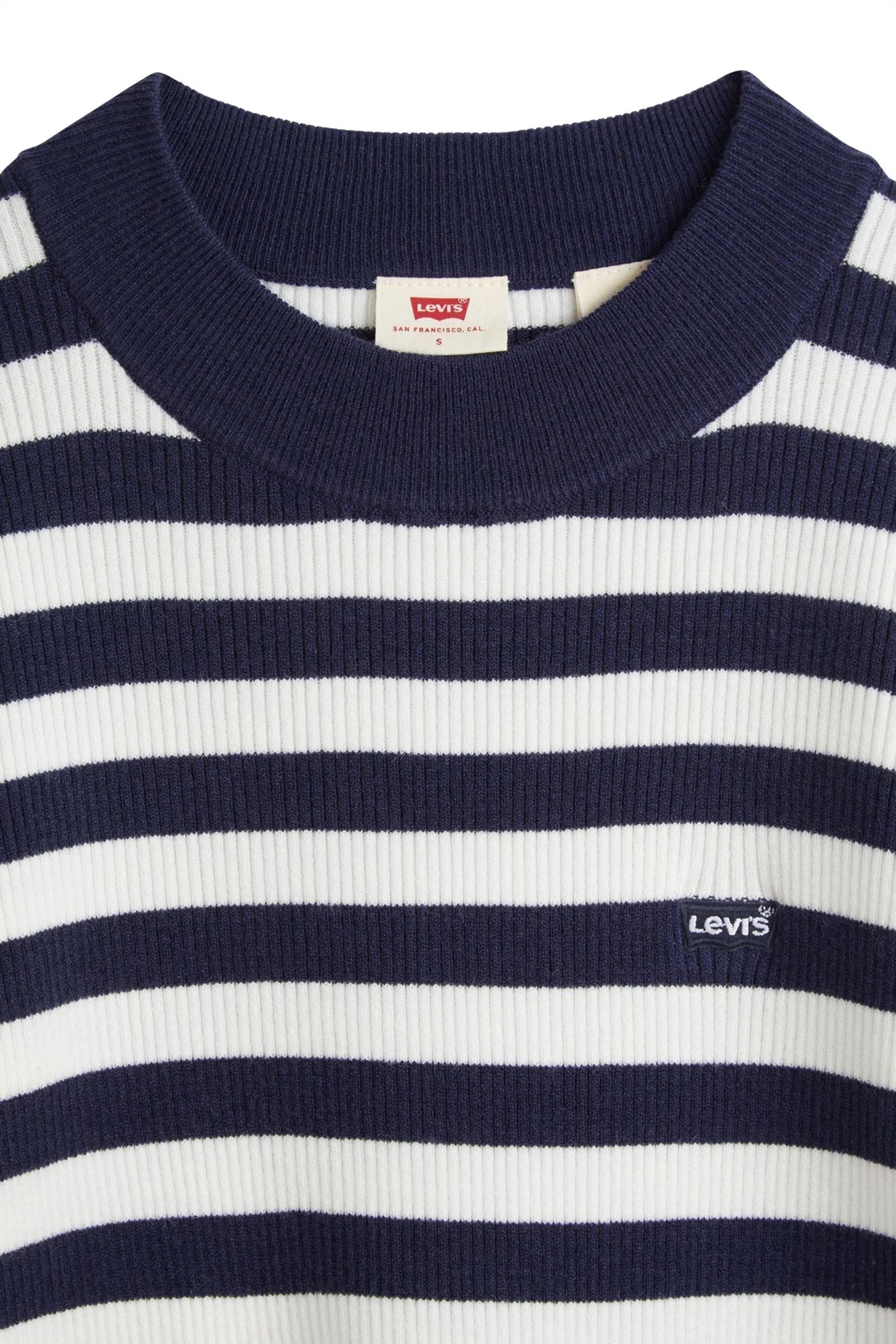 RIB CREW SWEATER OREO COOKIE MULTI STRIP 6