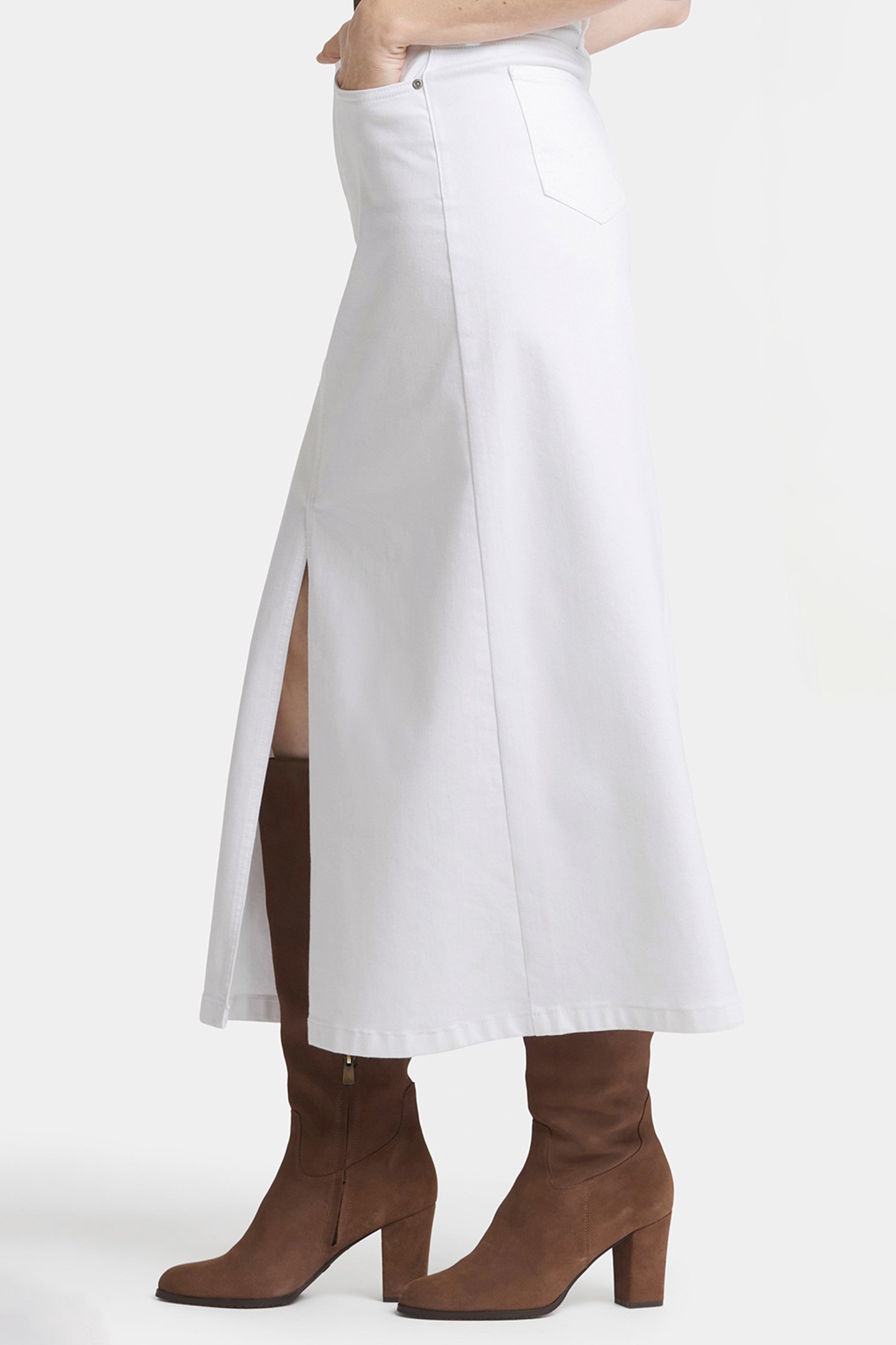 HIGH RISE LONG SKIRT OPTIC WHITE 5