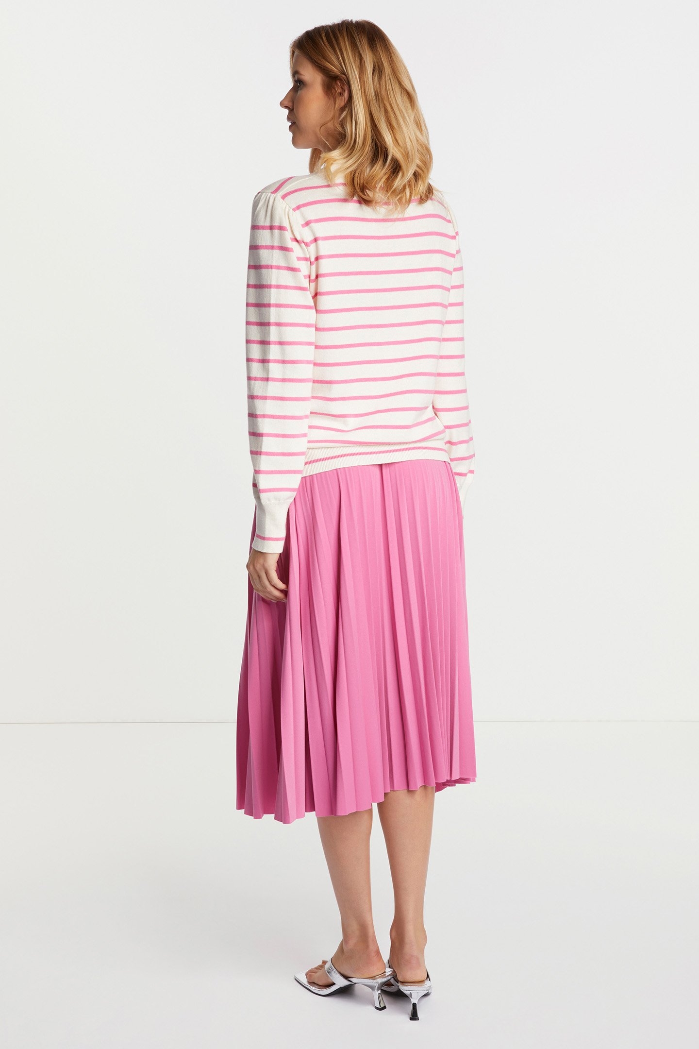 MIDI PLISSEE SKIRT RECYCLED PINK POWER 2