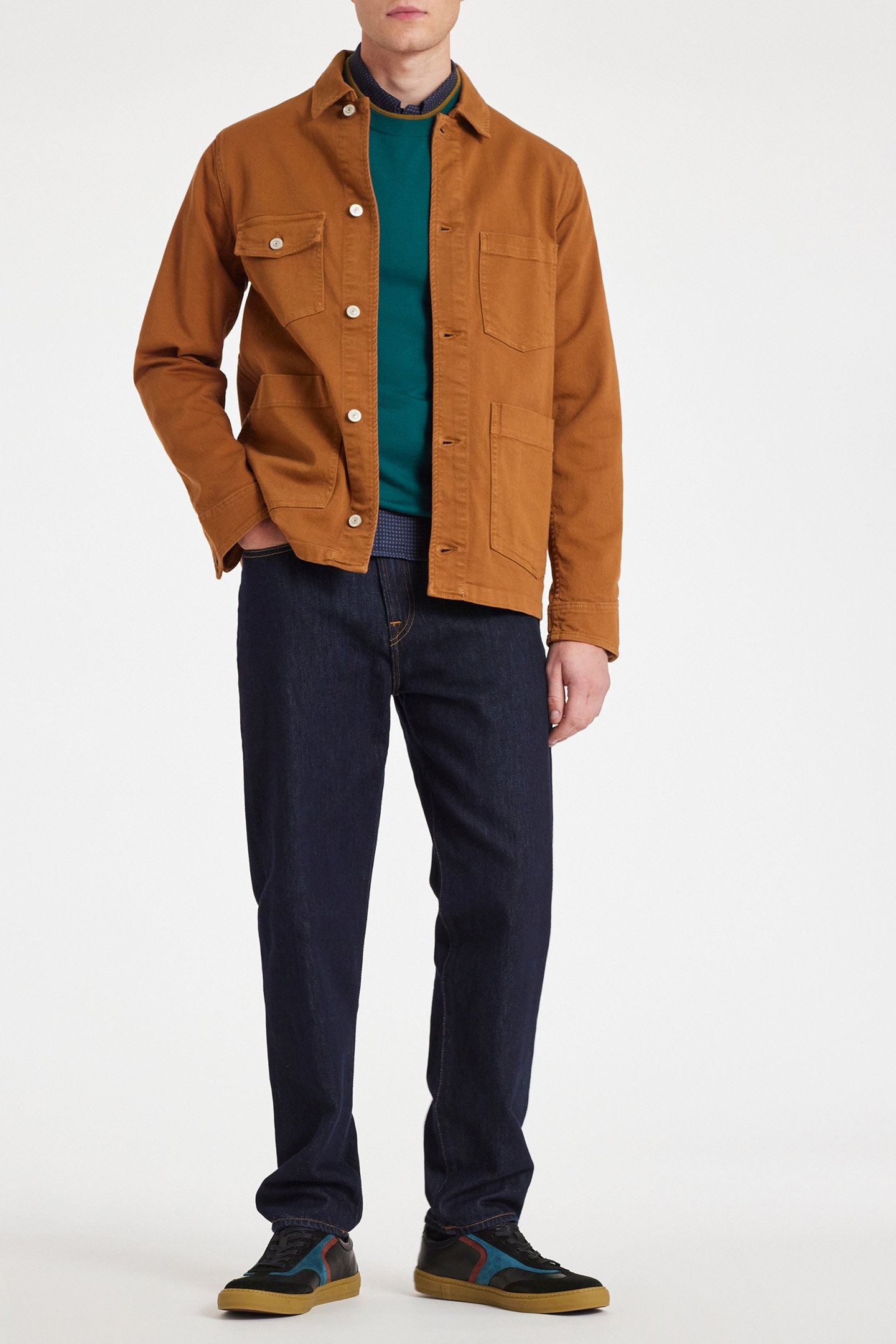 MENS SWEATER CREW NECK INDIGO 4