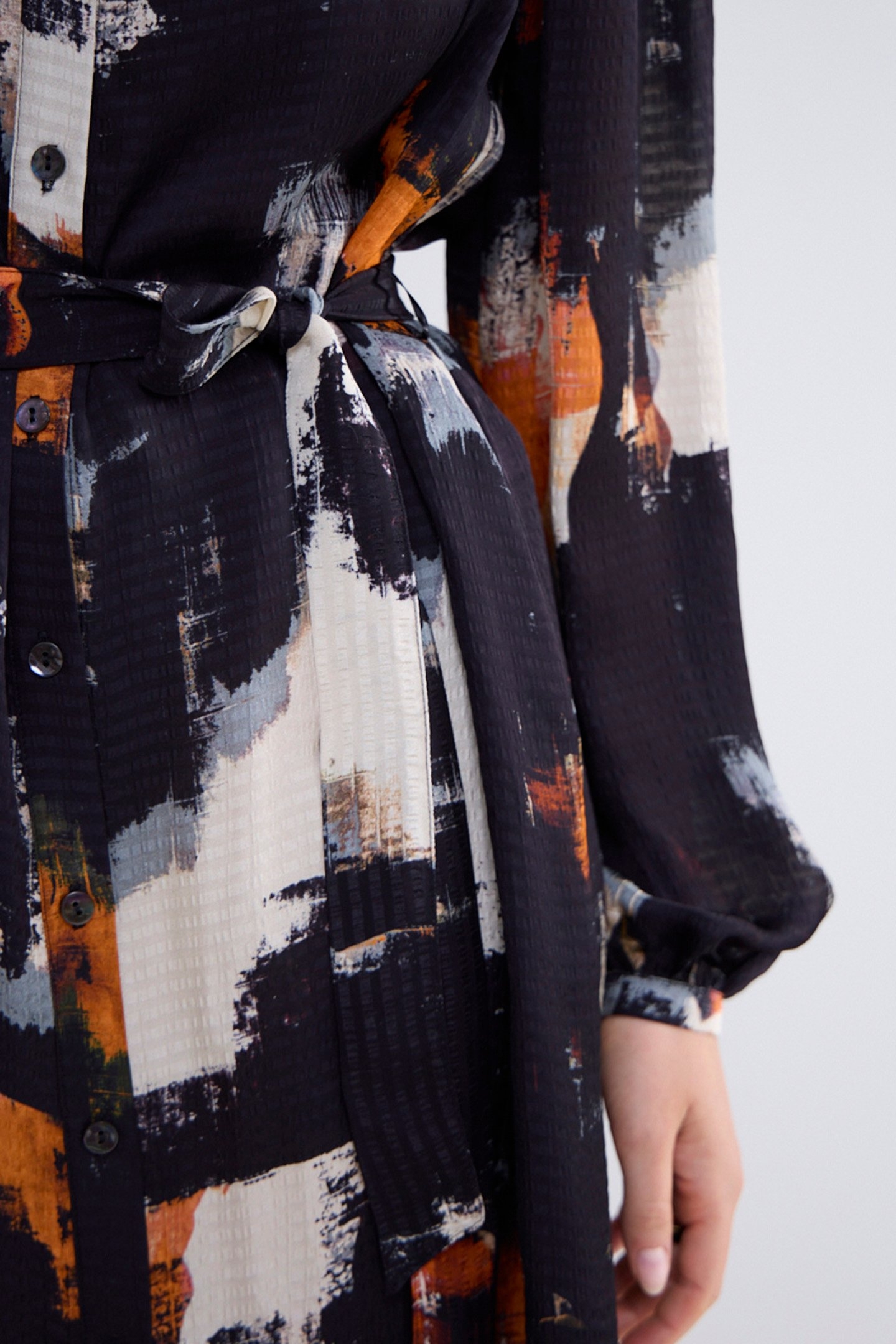 DRESS PAINTED PRINT BLACKS 5