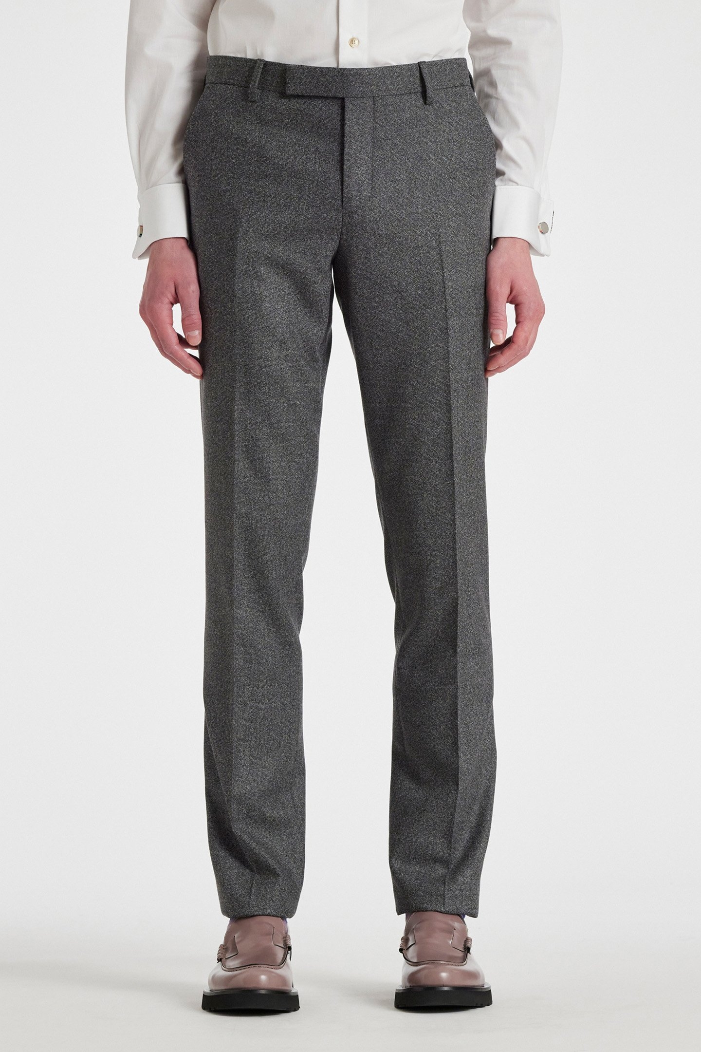 MENS SLIM FIT TROUSER GREY BEIGE 1