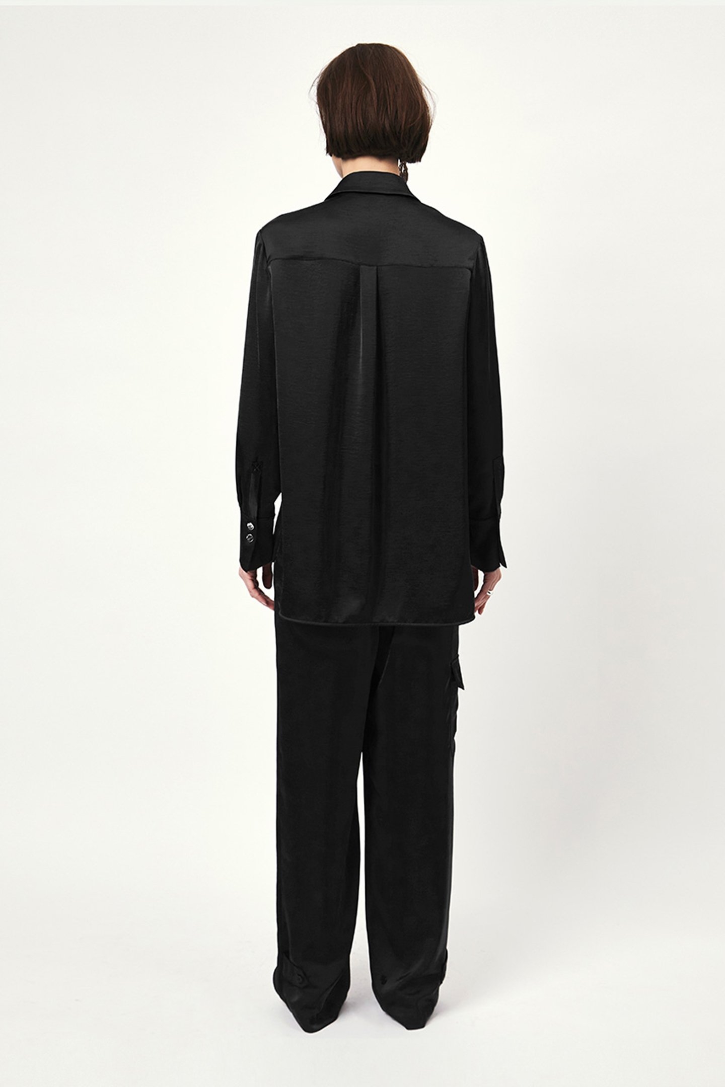 LOUDA SATIN LONG SHIRT RAVEN 3