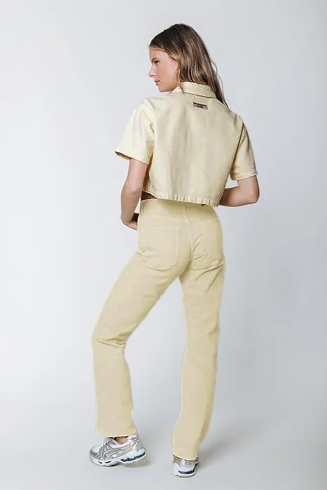 JONES MID RISE STRAIGHT LEG PANTS LIME 2