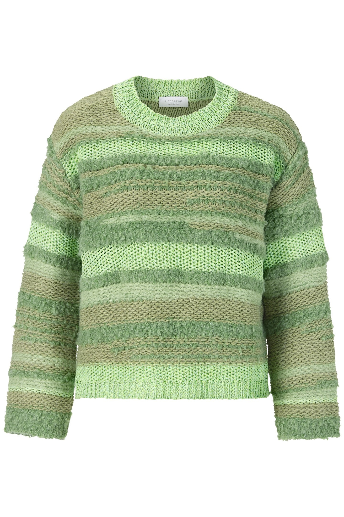 CREW NECK YARN MIX GREEN TEA 3