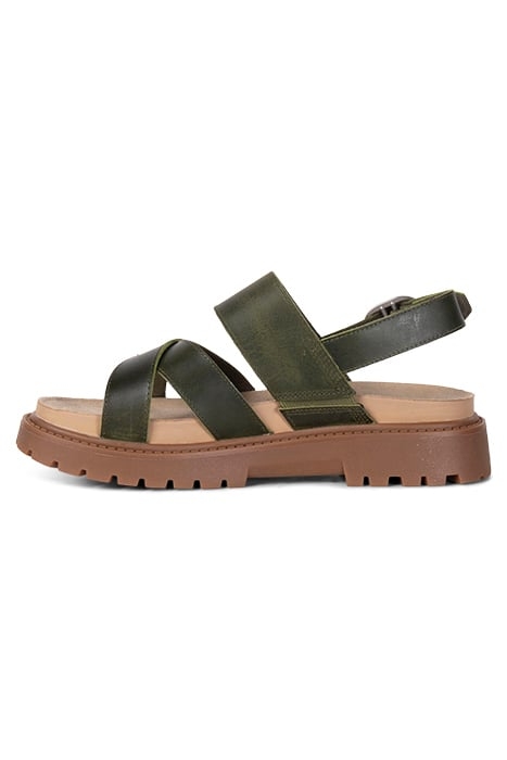 CLAIREMONT WAY BACKSTRAP SANDAL DARK GREEN FULL GRAIN 3