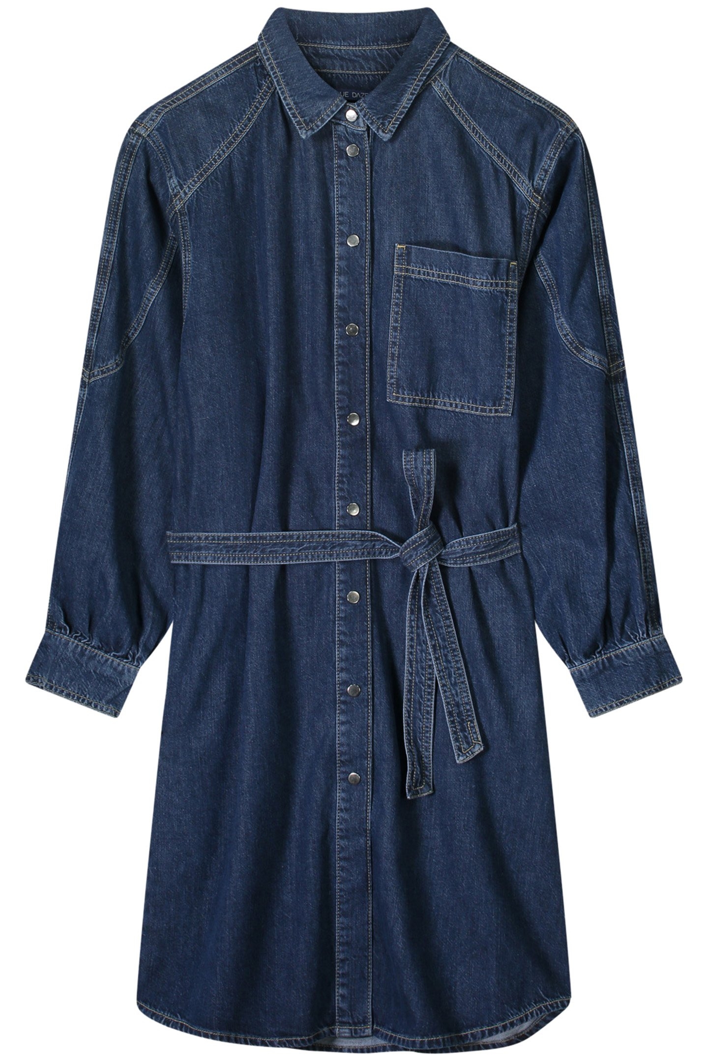 DENIM SHIRT DRESS LIGHTWEIGHT COTTON TENCEL BLUES 4