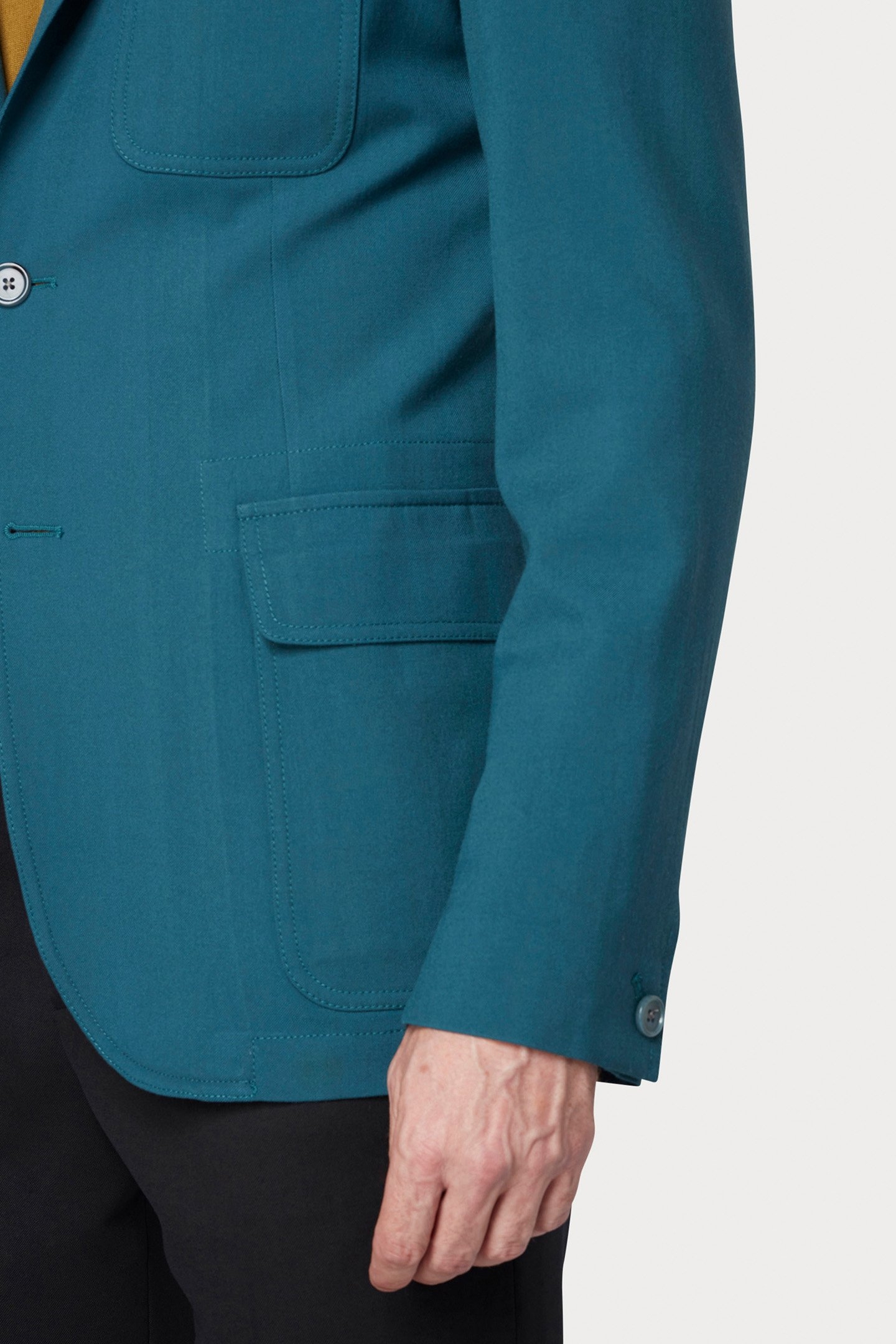 GENTS 2 BTN PATCH POCKET JACKET BOTTLE GREEN 5