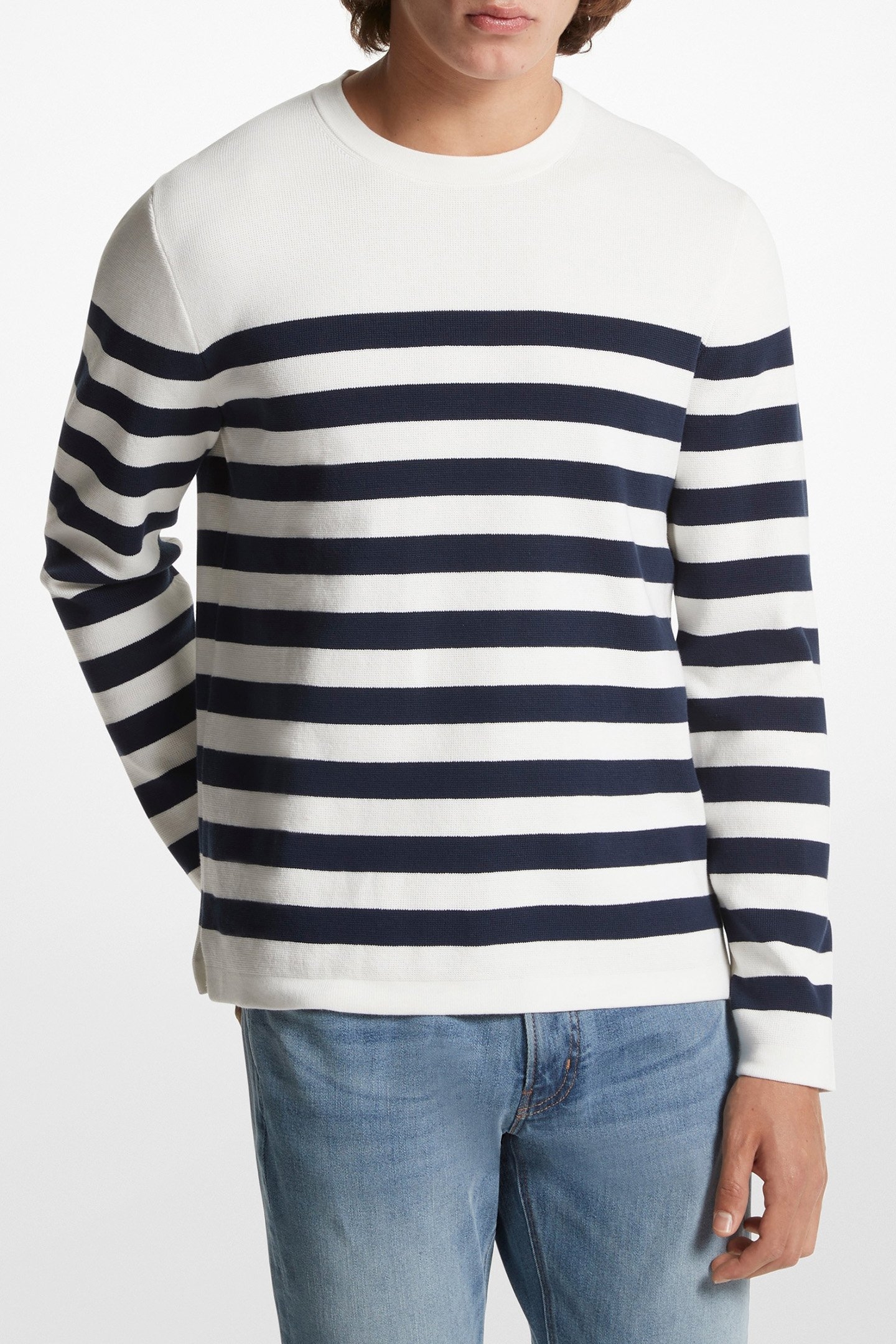 MARINER CREW NECK JUMPER IN STRIPE 1