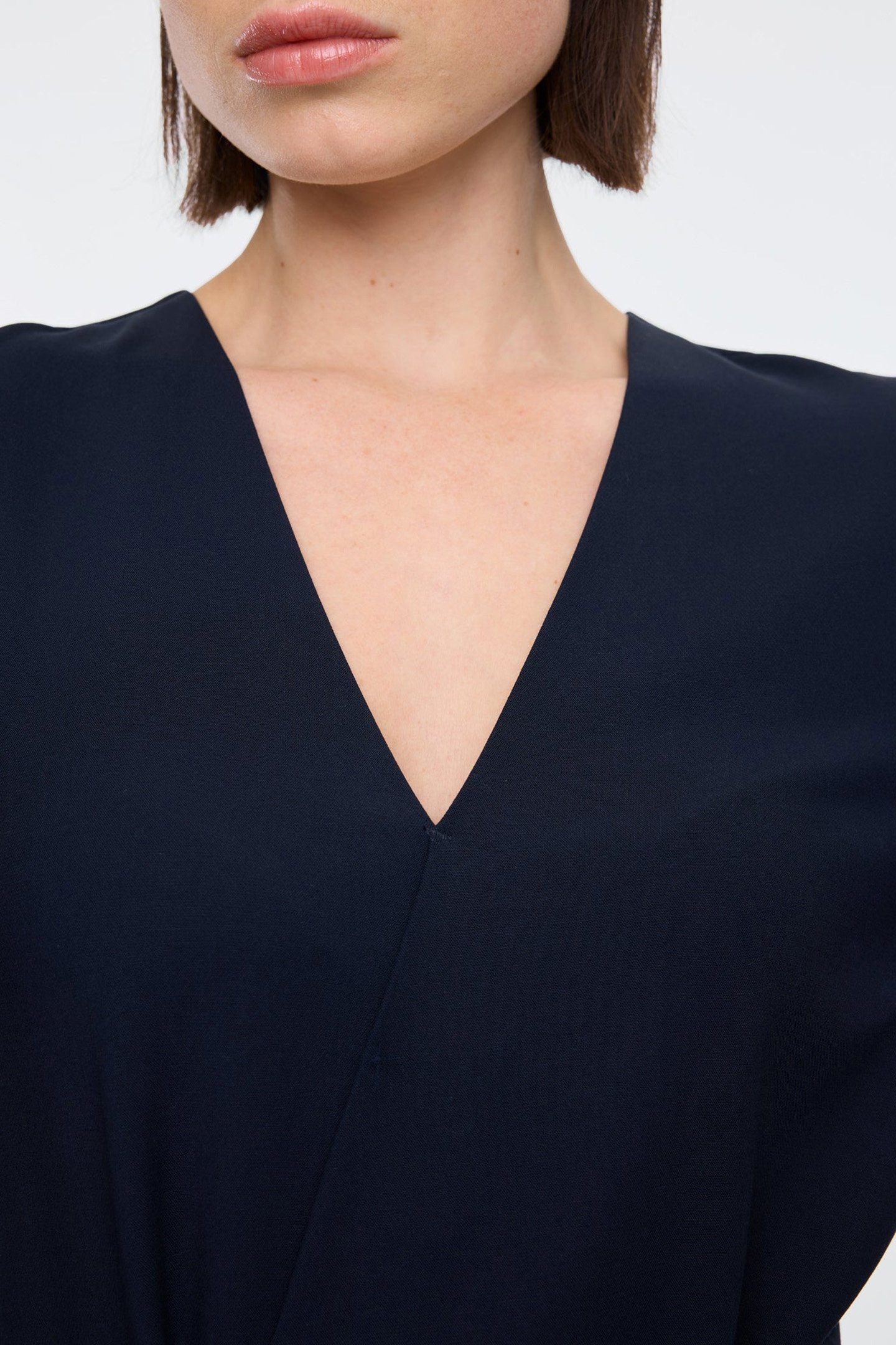 PLEAT BI-STRETCH DRESS SKY CAPTAIN 5