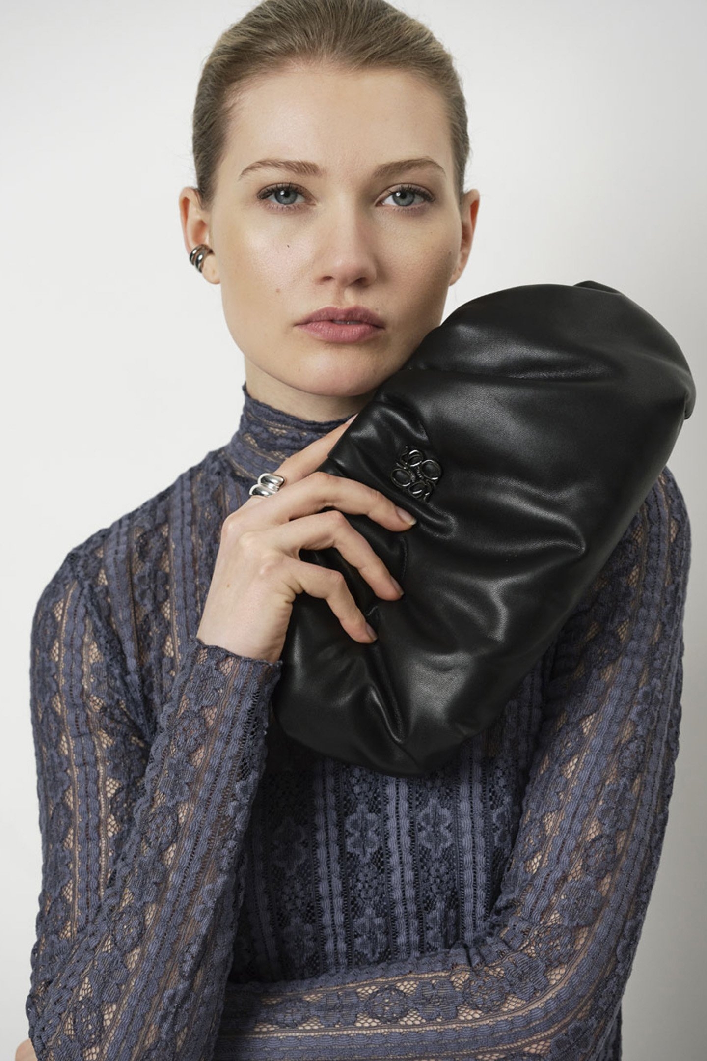 UNIQUE LACE MAXI DRESS ASH BLUE 6