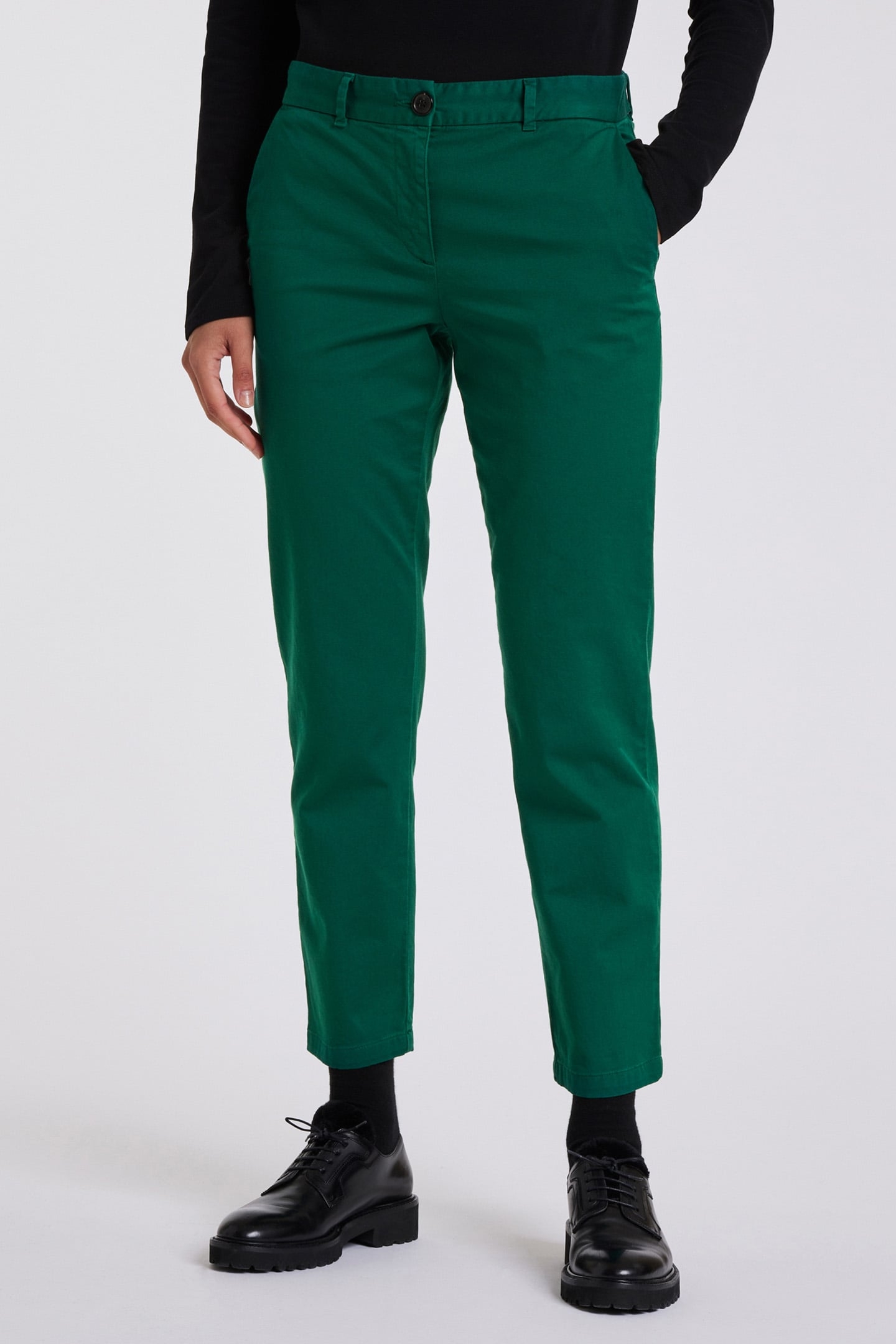 WOMENS TROUSERS BOTTLE GREEN 1