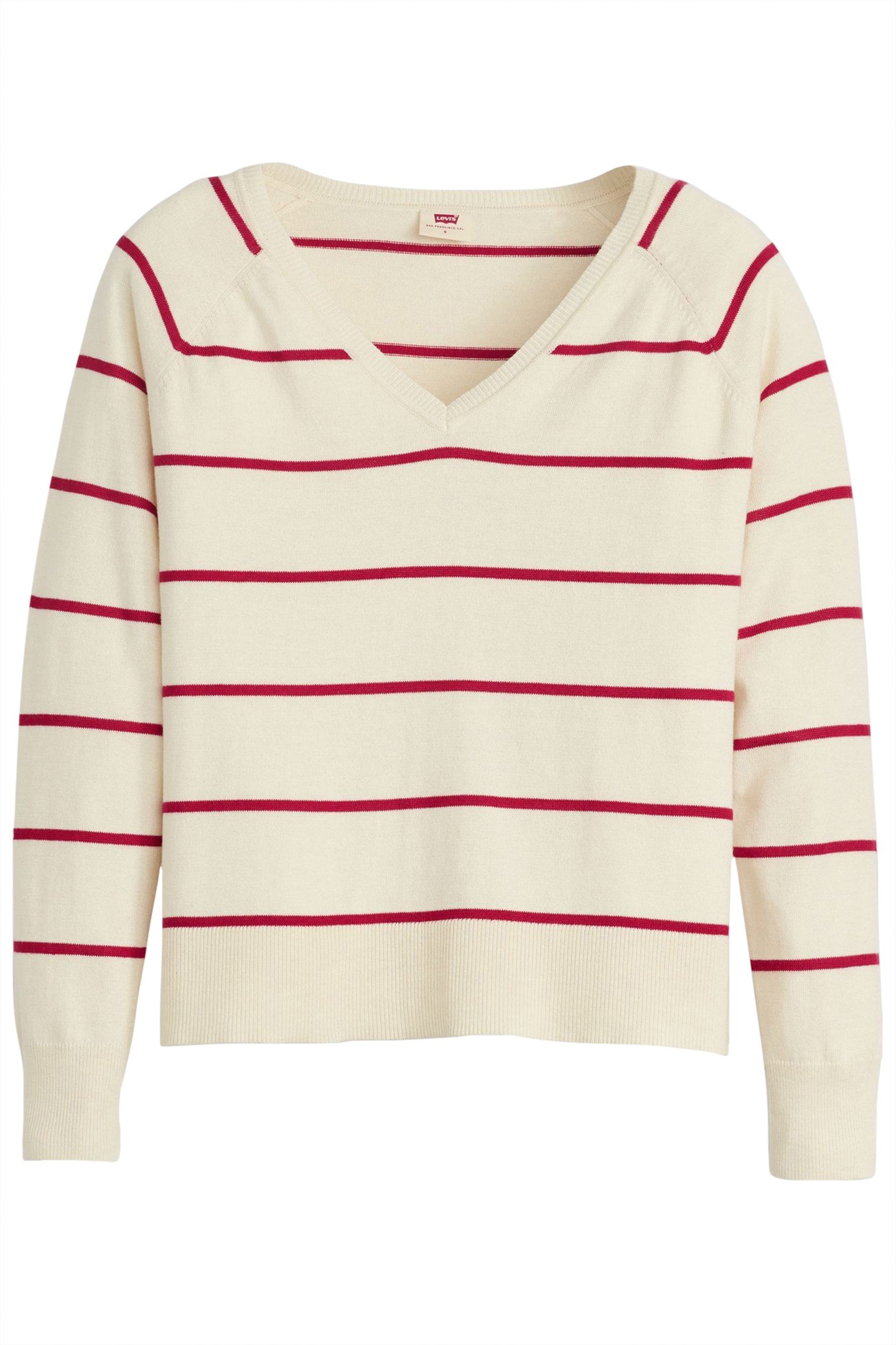 PETAL VNECK SWEATER STEPHANIE STRIPE BUTTERCREAM 3