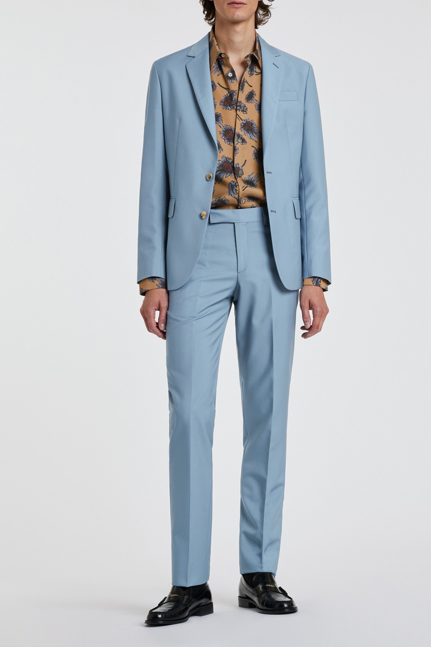GENTS 2 BUTTON SUIT LIGHT BLUE 1