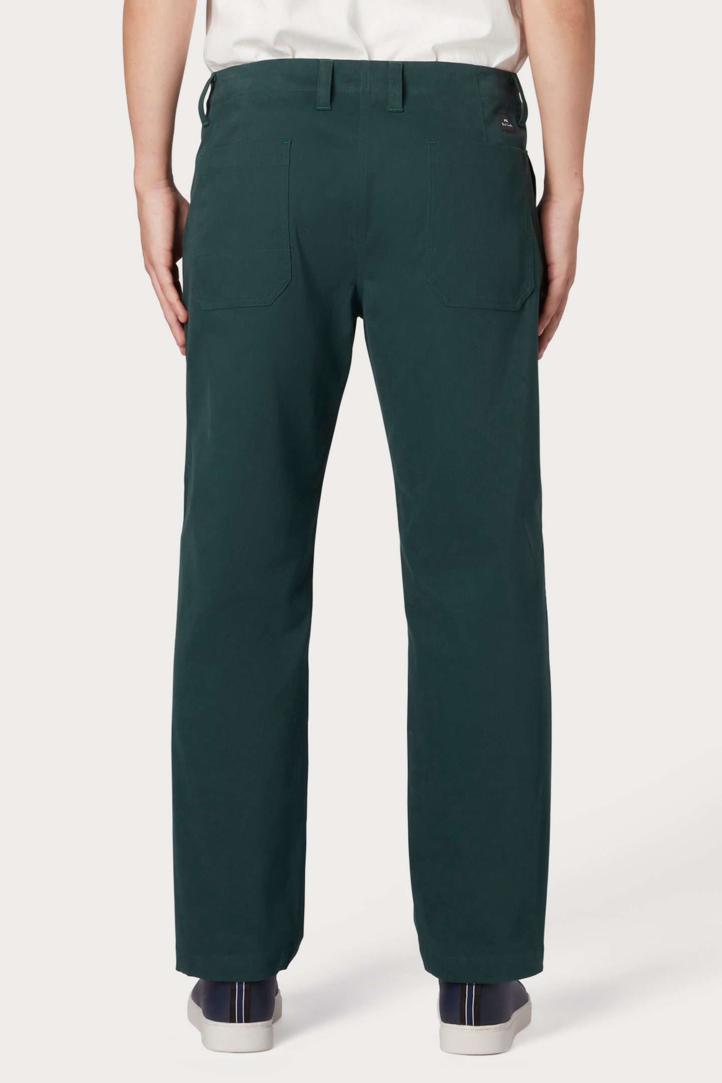 MENS LOOSE FIT TAPERED CHINO BOTTLE GREEN 2