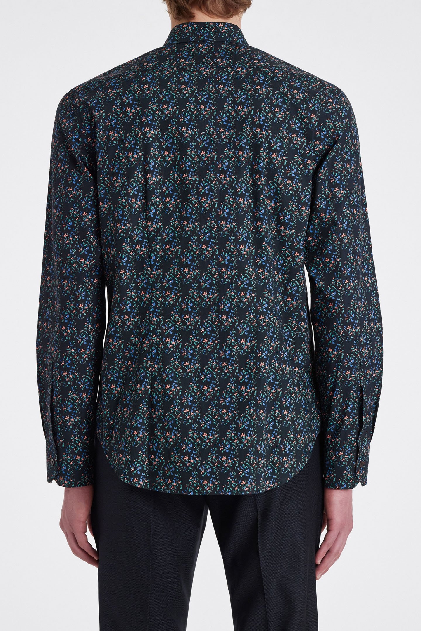 S/C SLIM FIT SHIRT NAVY 2