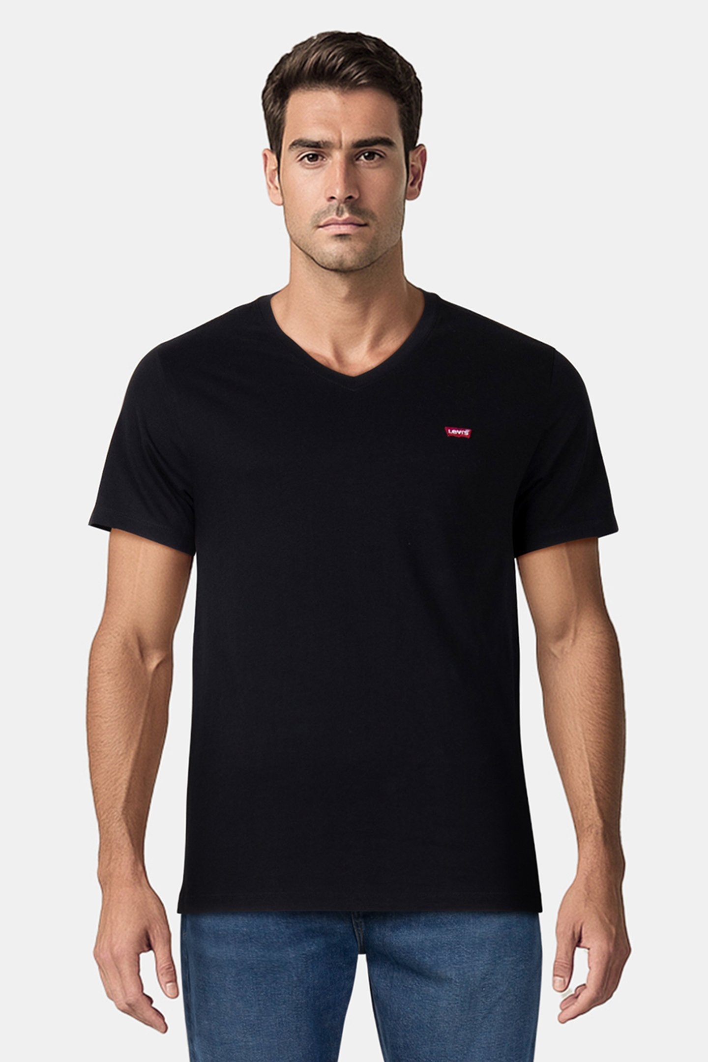 LSECLASSIC HM V NECK TEE BLACK 1