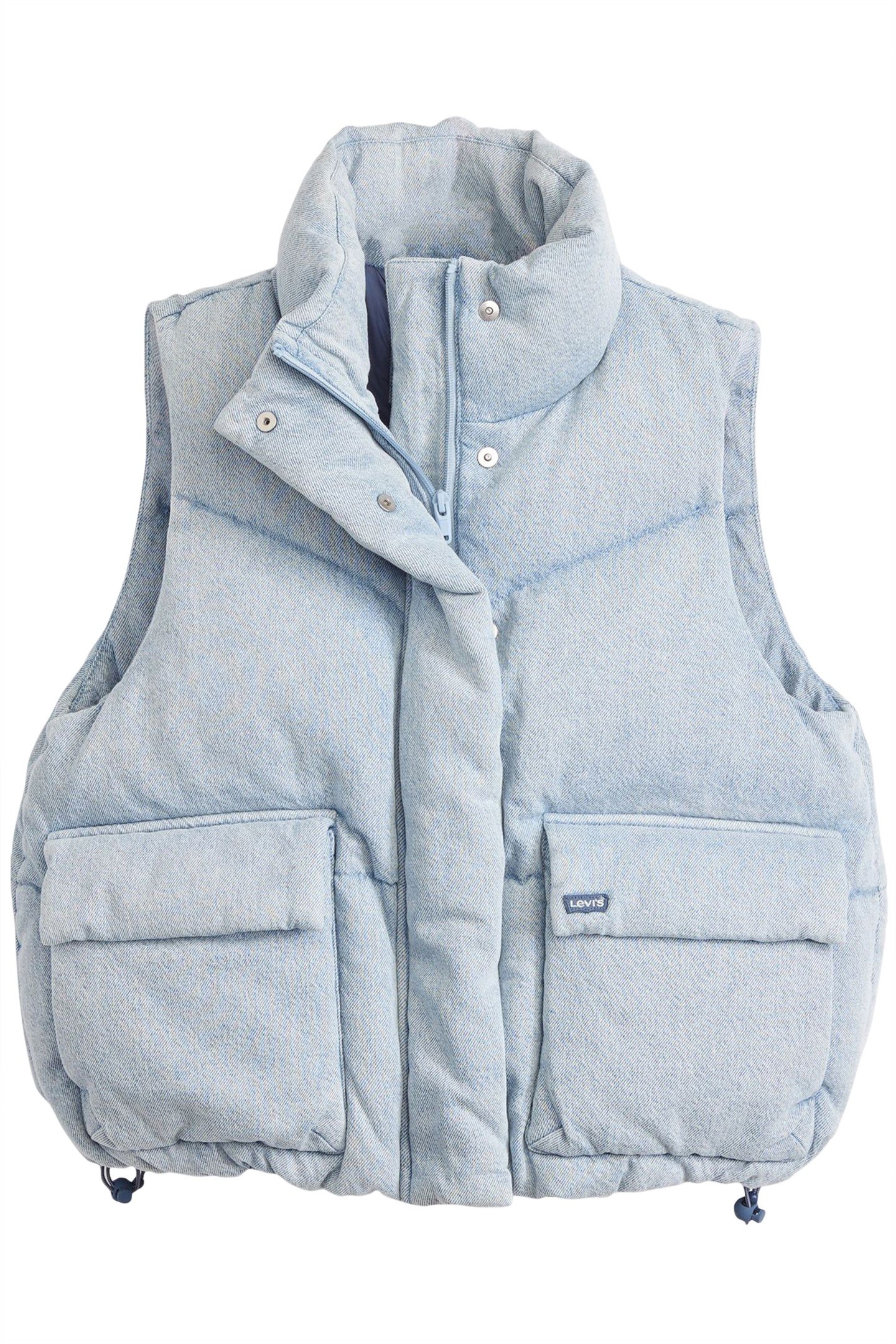 WESTERN BUBBLE PUFFER VEST IN BLUE 3