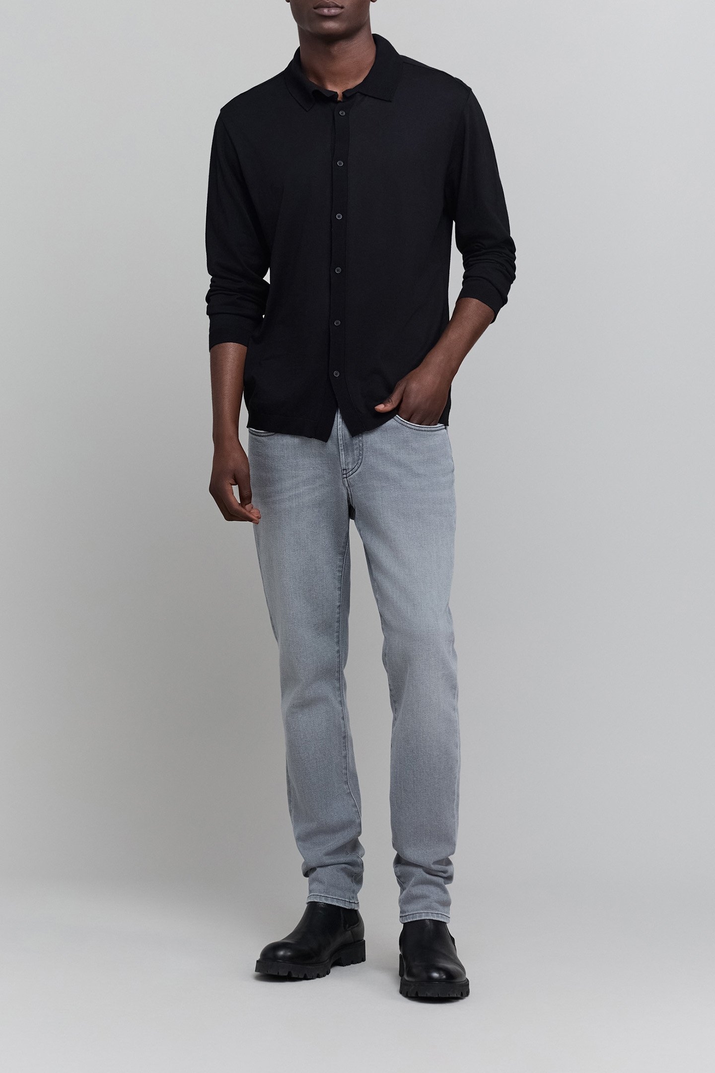 LONG-SLEEVED BLACK MESH SHIRT 3