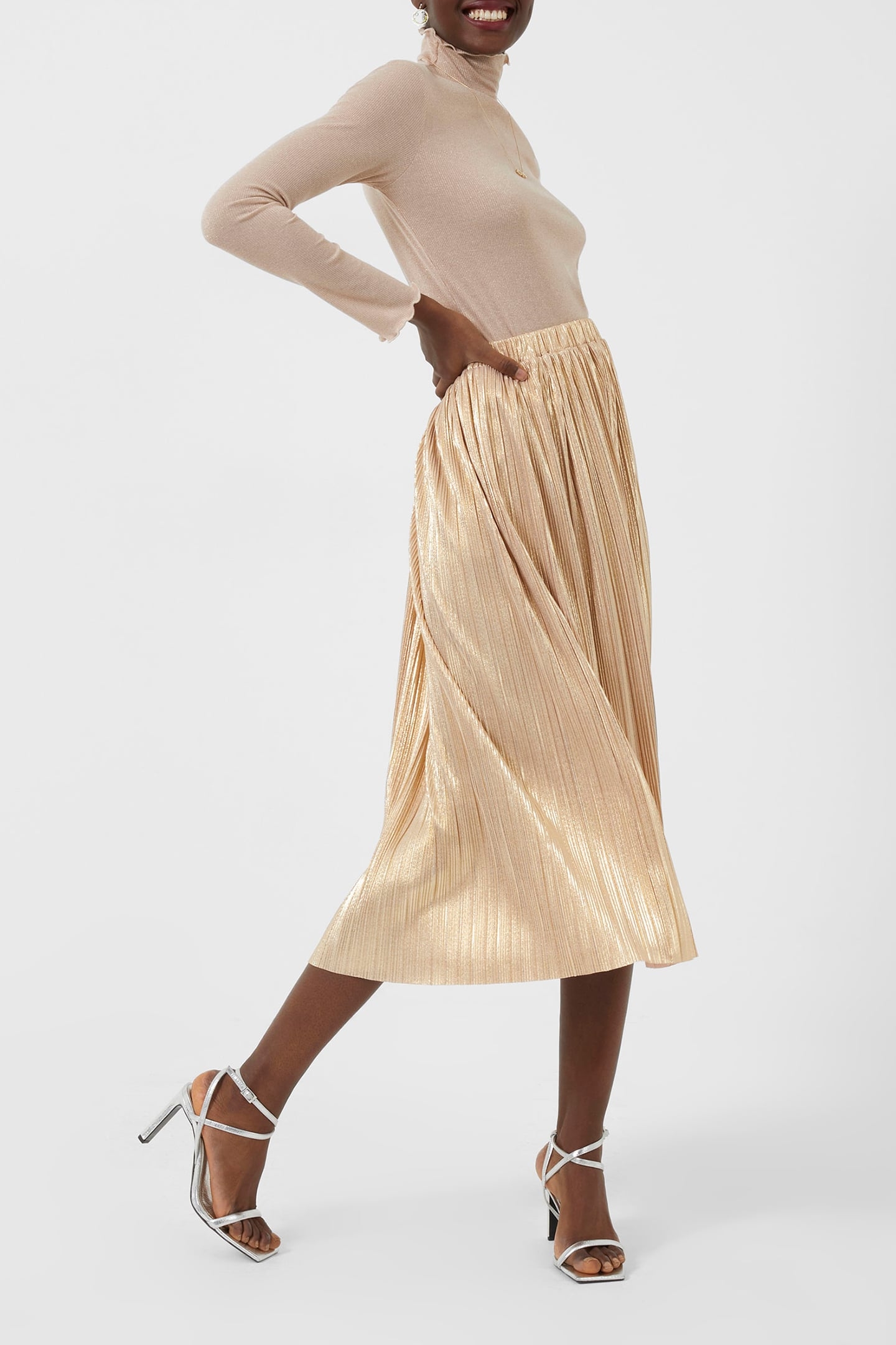 SKY JERSEY SKIRT SHIMMER PINK 4