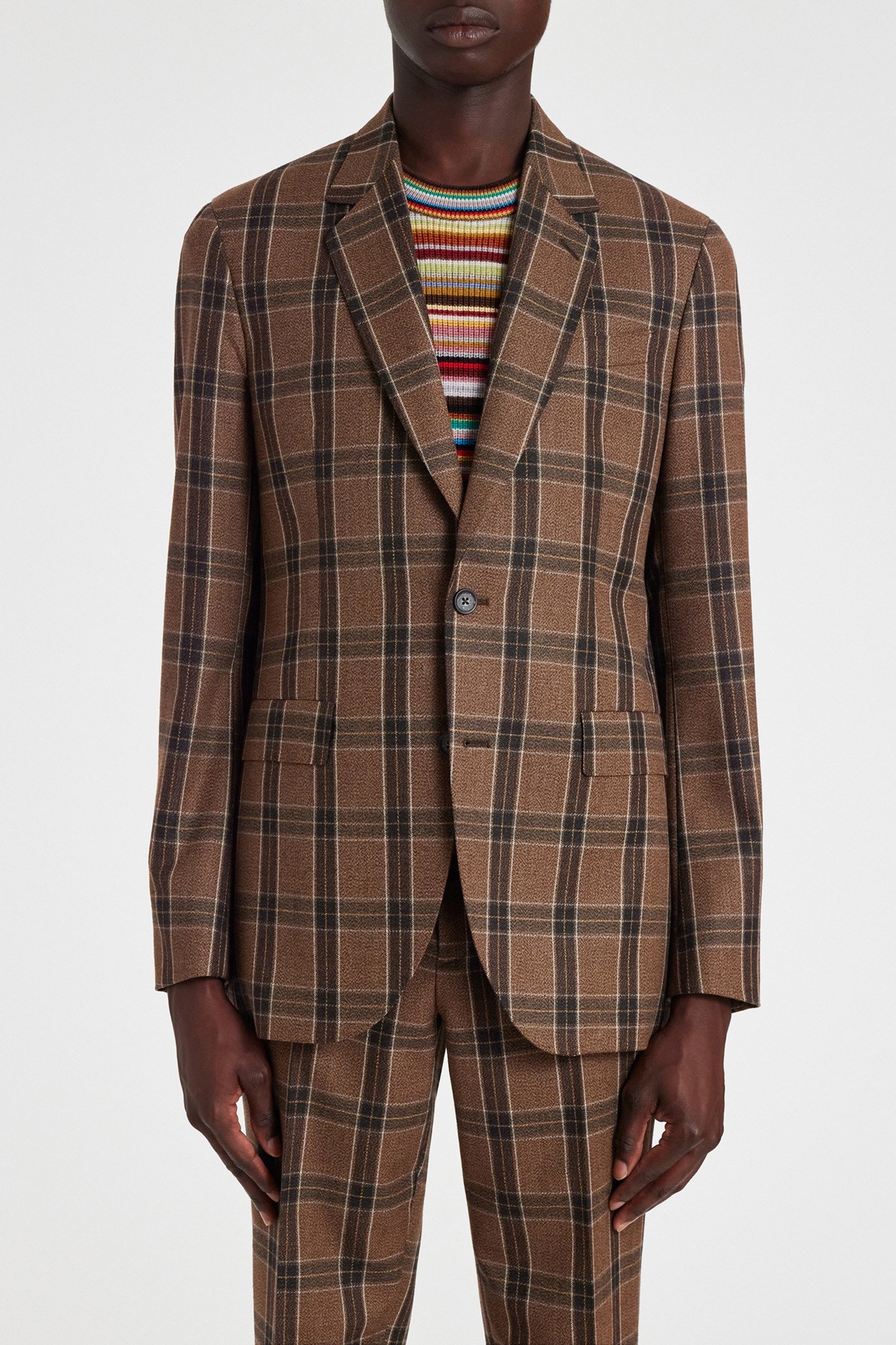 MENS 2 BUTTON JACKET TAN 1