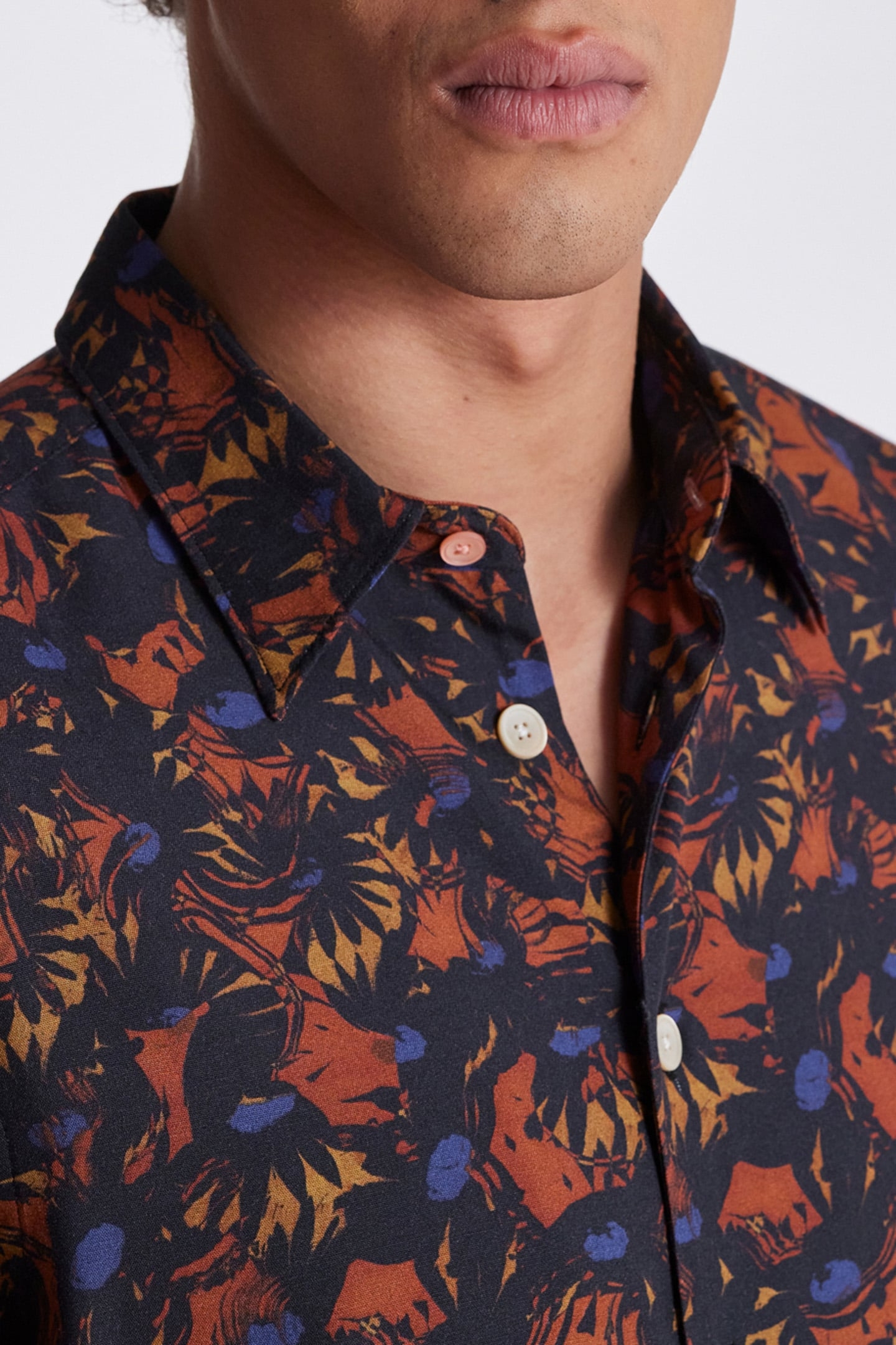 MENS LS REGULAR FIT SHIRT OCHRE YELLOW 6