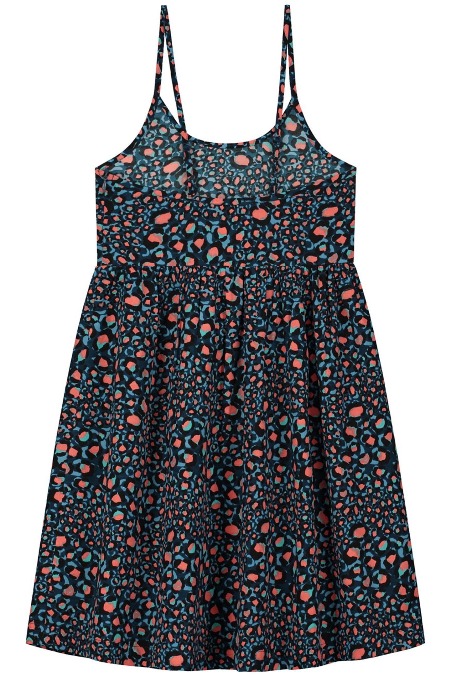 GIRLS LEOPARD SPOT SEVILLE DRESS POSEIDON BLUE 2