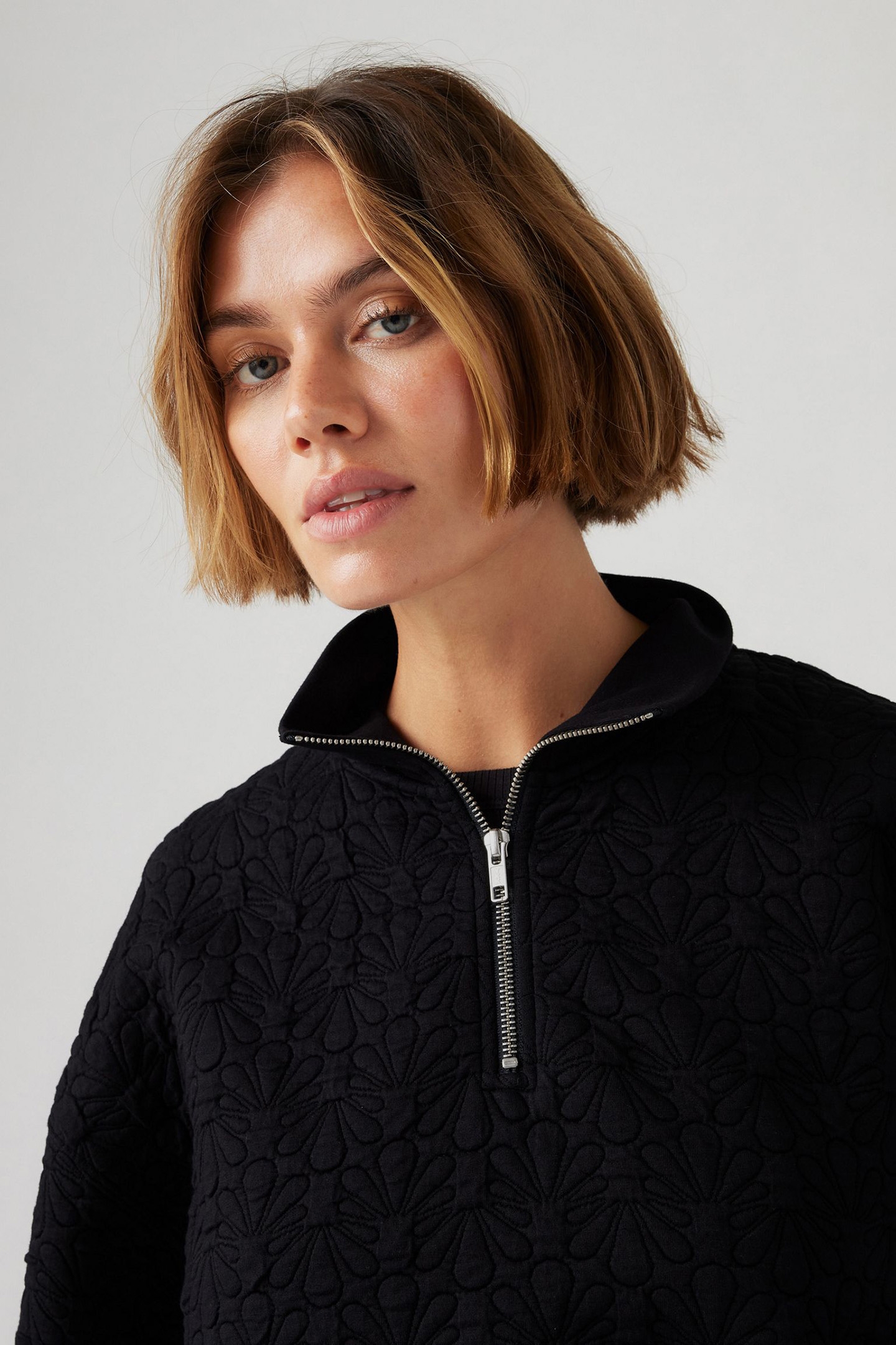 NAVARRO QUILTED 1/4 ZIP ANTHRACITE NIGHT 4