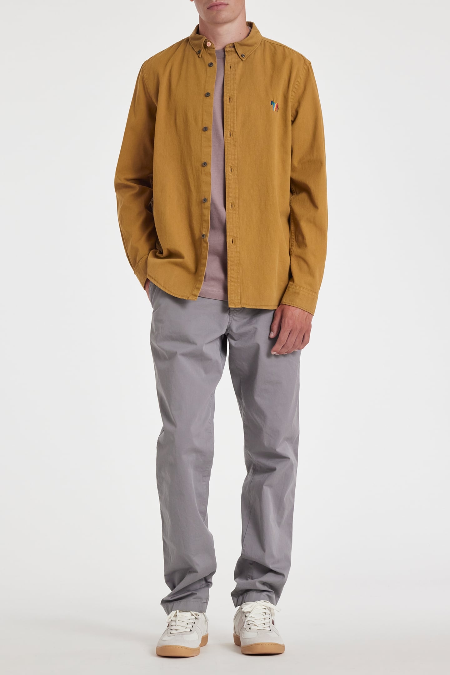 MENS TAPERED FIT STITCHED CHINO ANTHRACITE 3