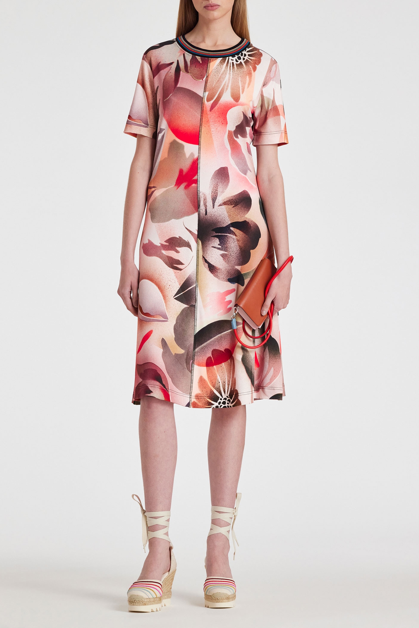 WOMENS DRESS CORAL RED 1