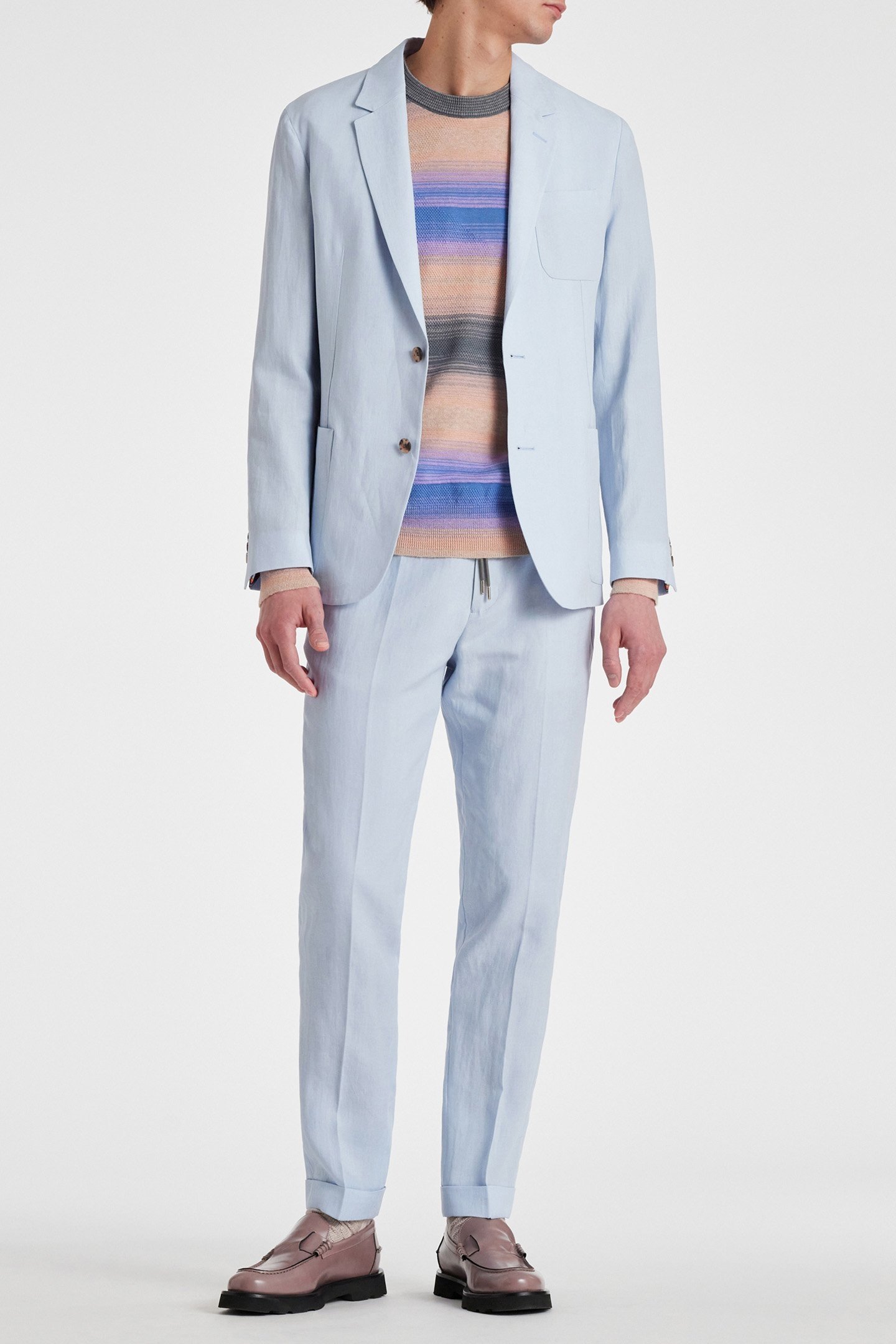 MENS SWEATER CREW NECK BLUE 5