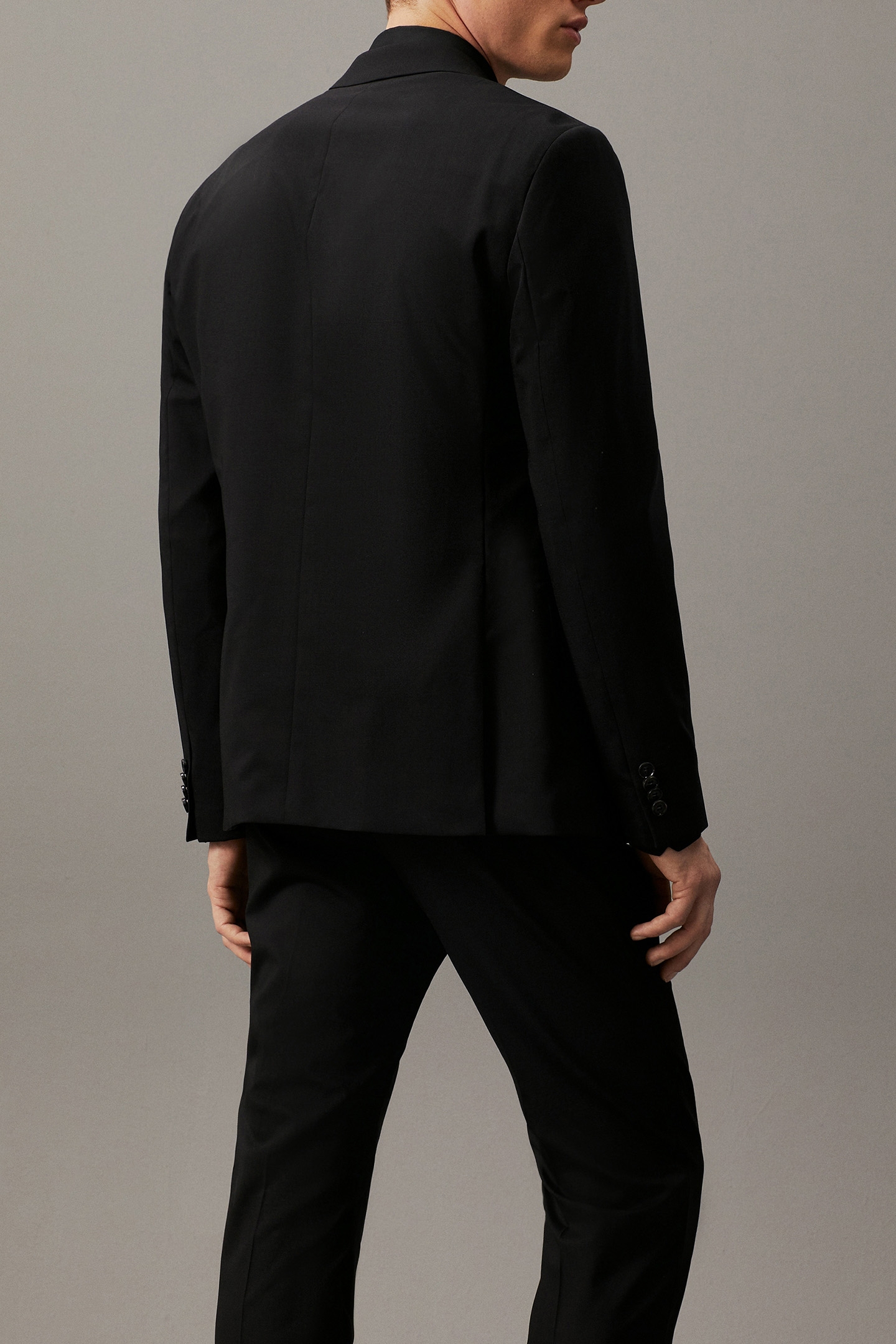 STRETCH WOOL SLIM SU PERFECT BLACK 2