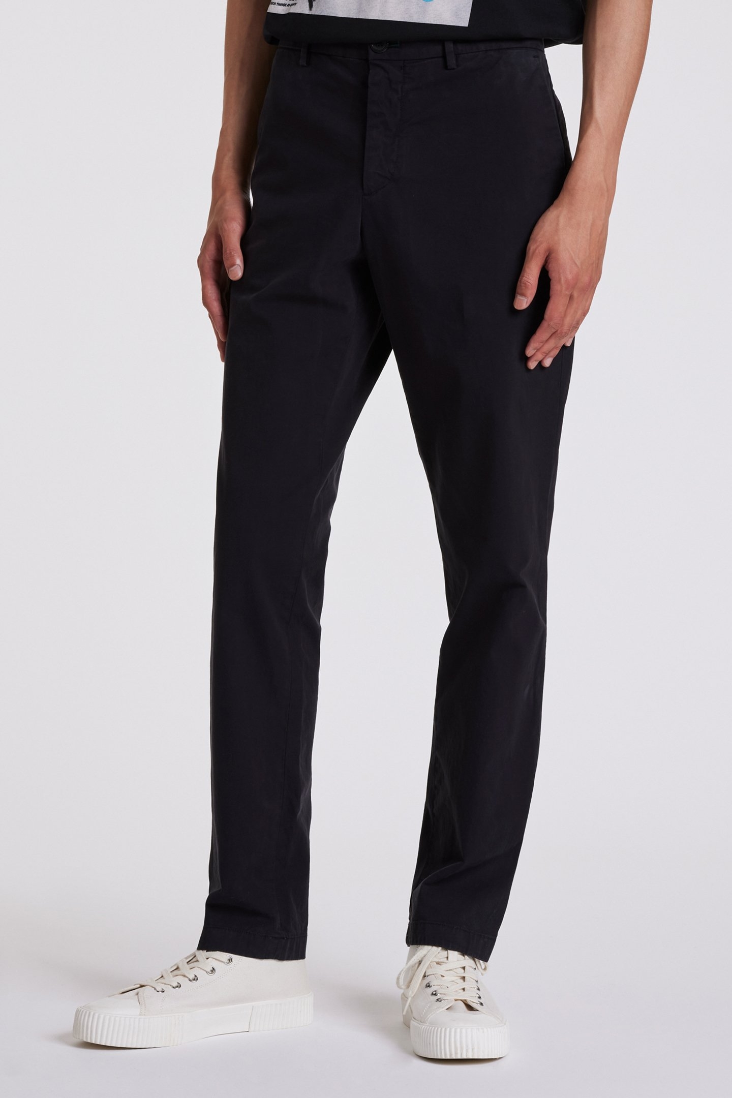 MENS MID FIT CLEAN CHINO ZEBRA EMB BLACK 1