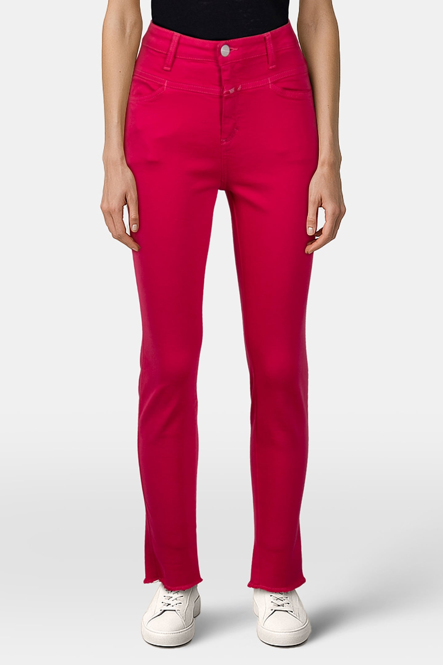 SKINNY PUSHER JEANS RASPERRY PINK 1