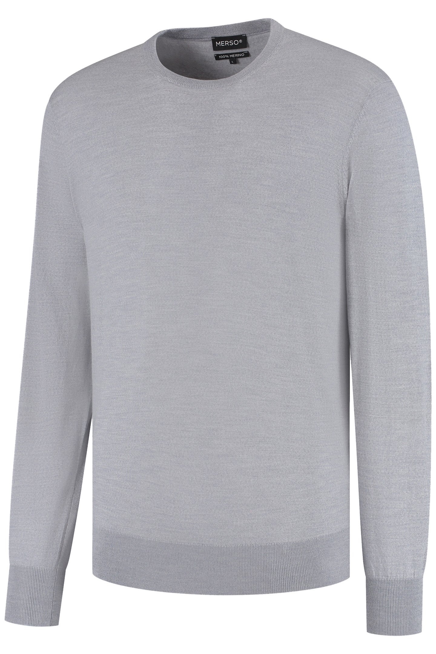 CREW NECK 100% MERINO MOONSTONE GREY 4