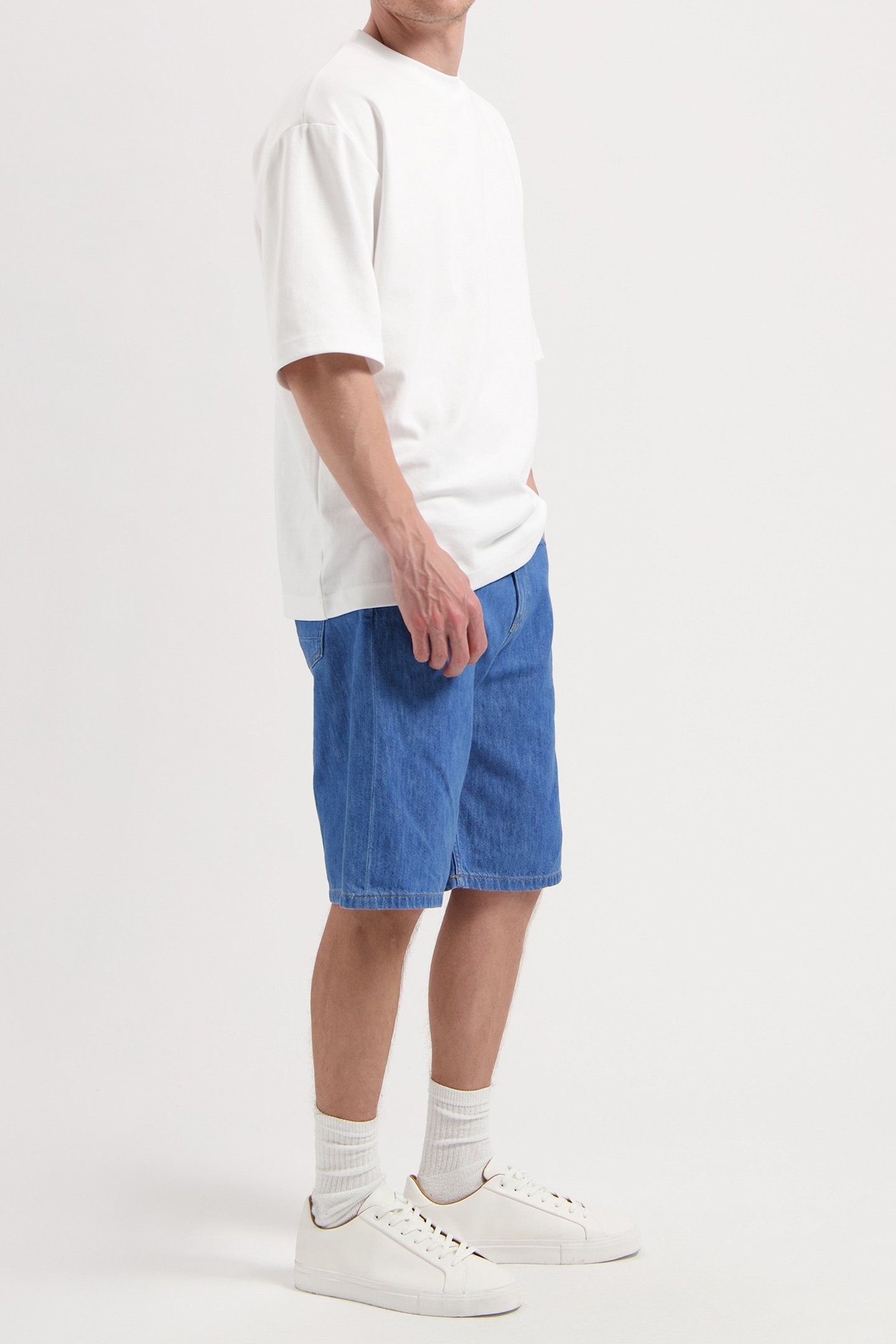JAMES DENIM SHORT - MEDIUM STONE MEDIUM STONE 5