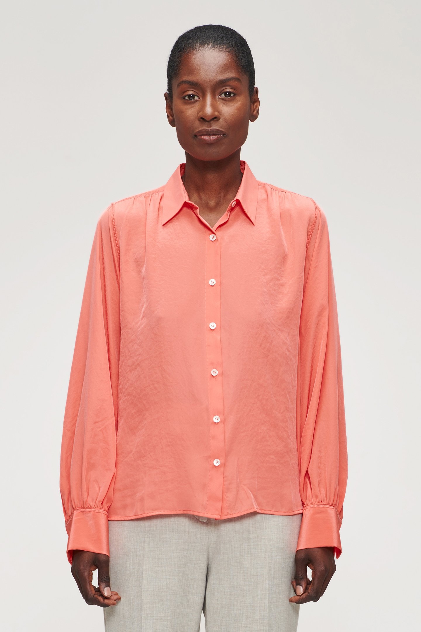 TECHNOSILK BLOUSE RADIANT CORAL 1