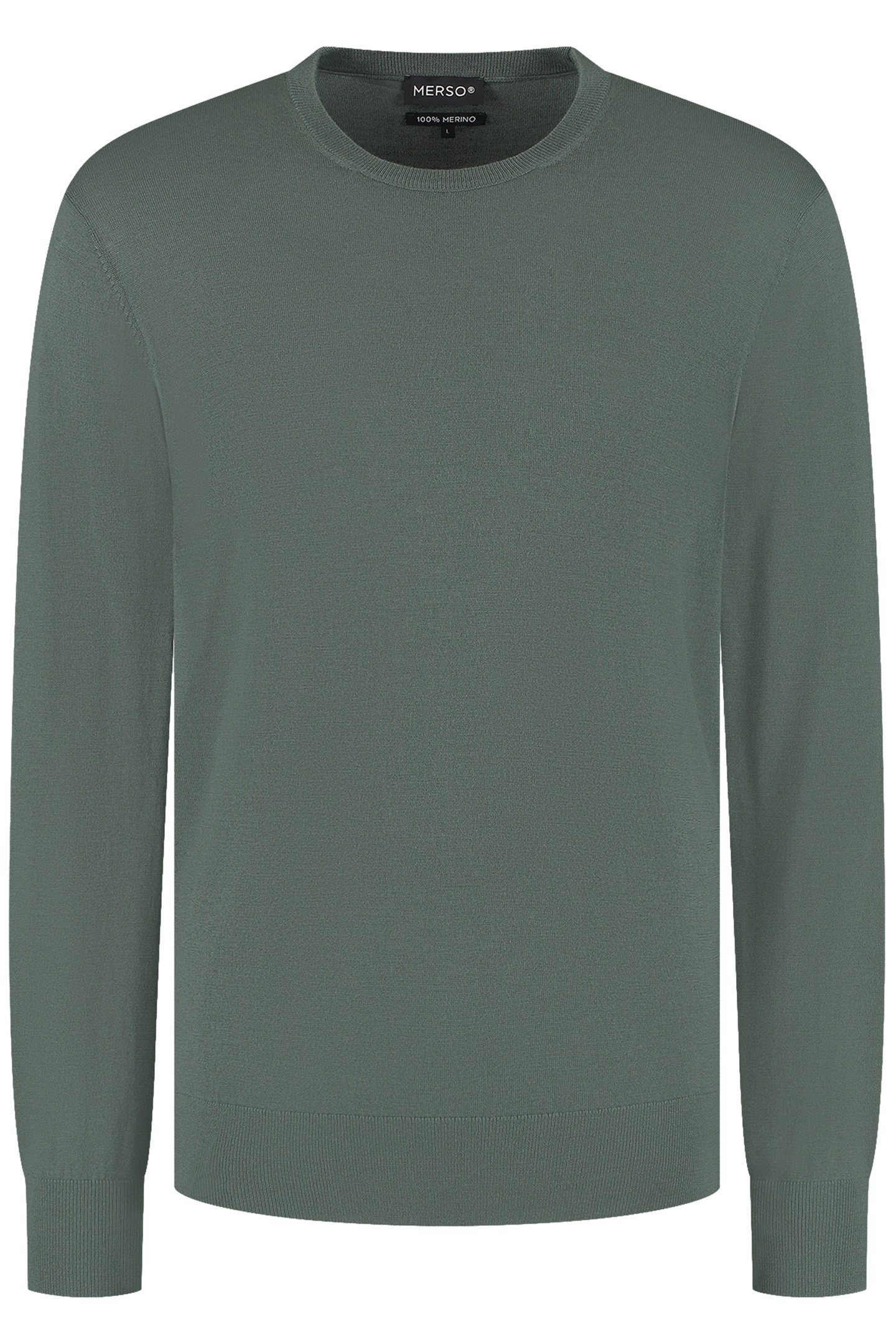 CREW NECK 100% MERINO FERNSTONE GREEN 2