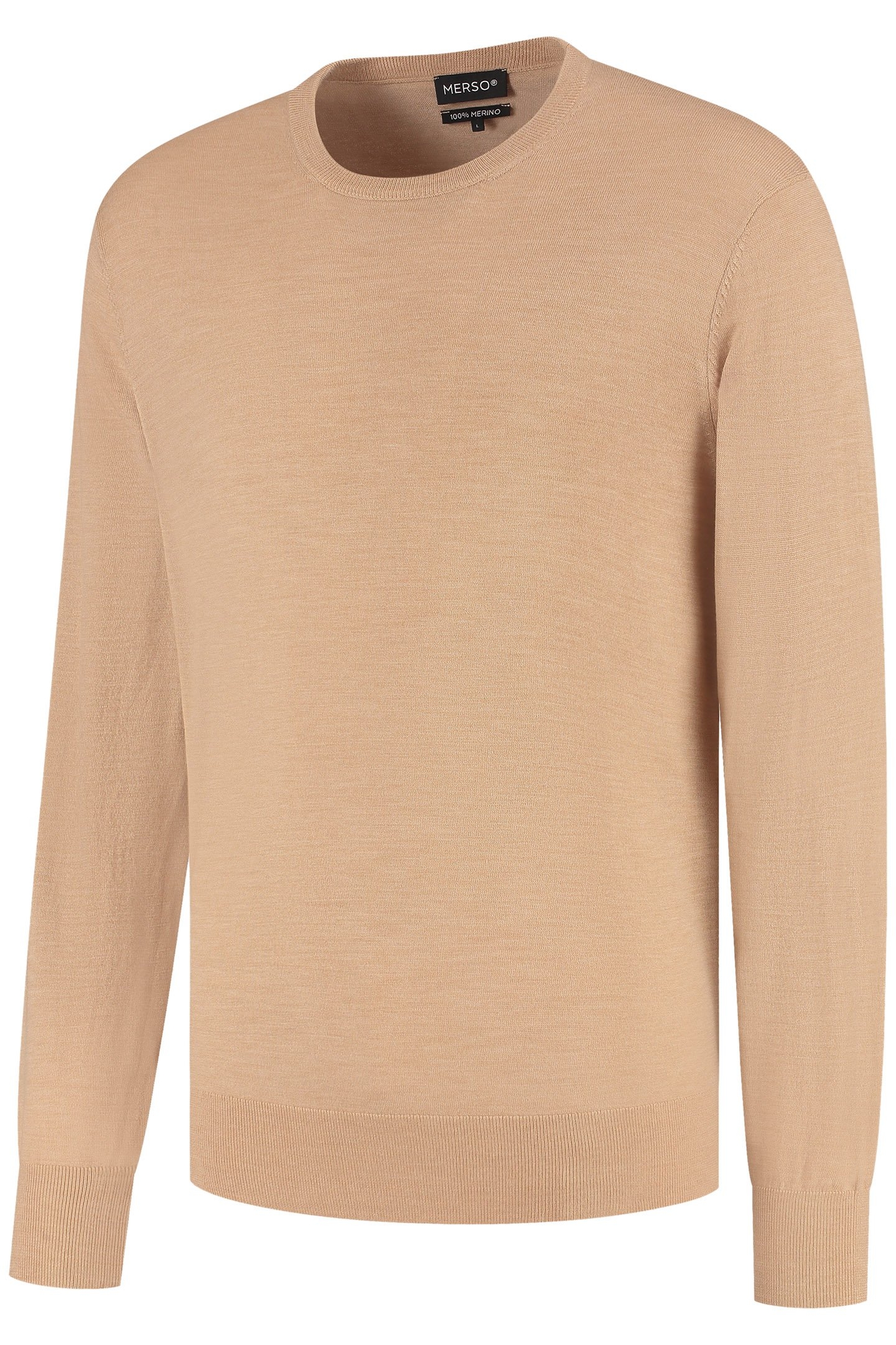 CREW NECK 100% MERINO SAHARA SAND 4