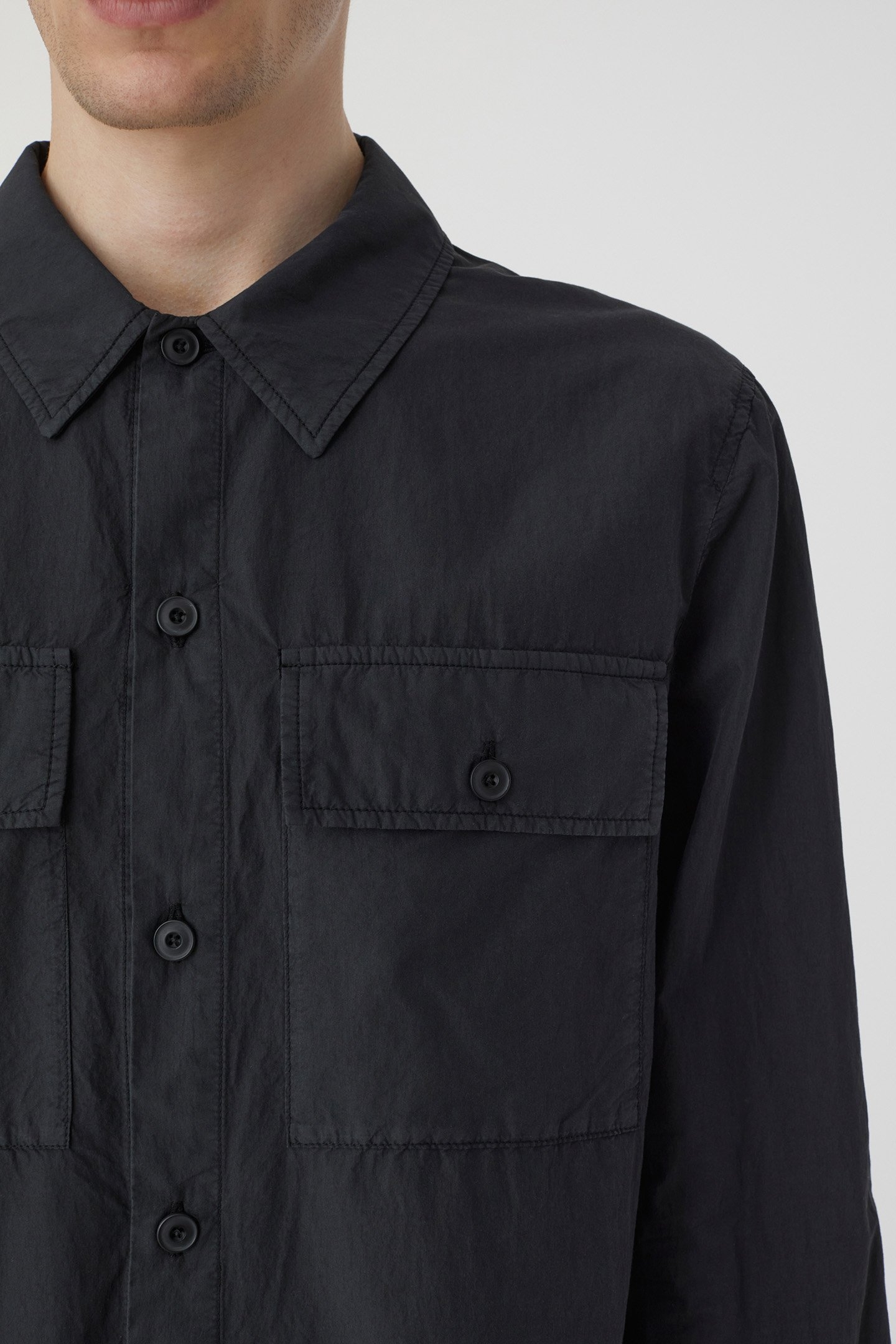 UTILITY SHIRT W/ ELBOW PATCHES SHIRTS & BLOUSES BLACK 5