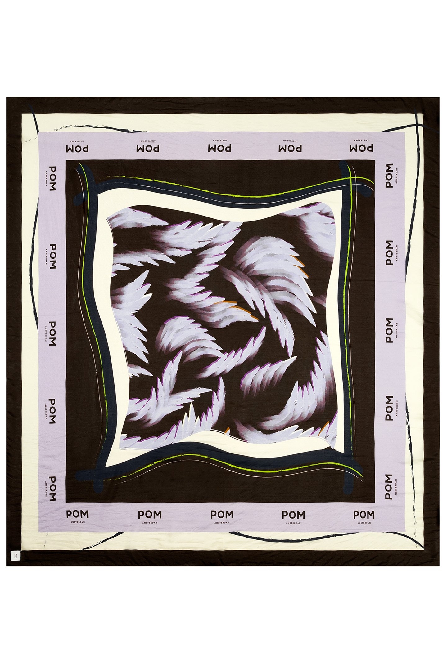 SHAWL - SILK FEATHERS BROWN 1