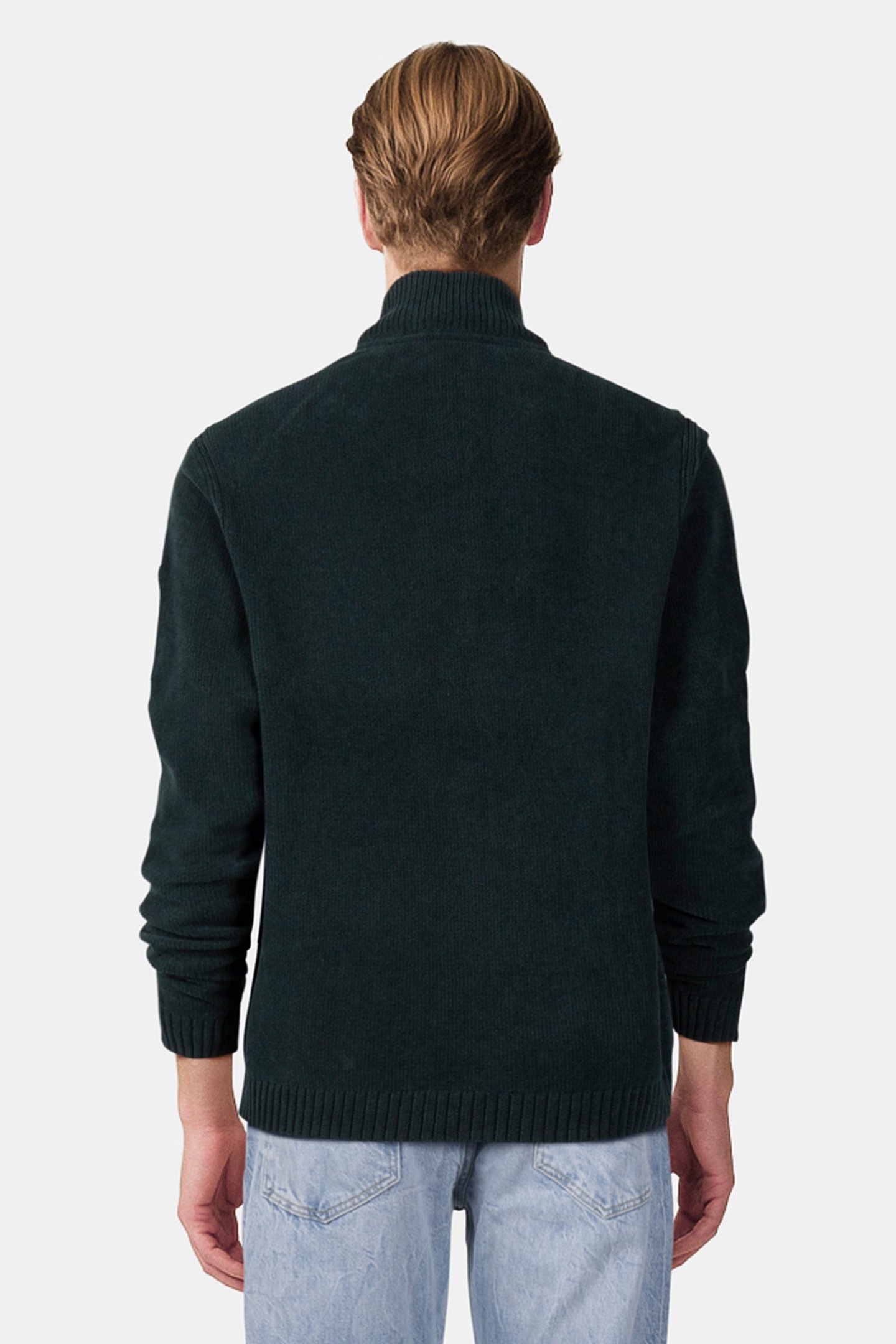 PULLOVER HALF ZIPPER CHENILLE DARK GREEN 2