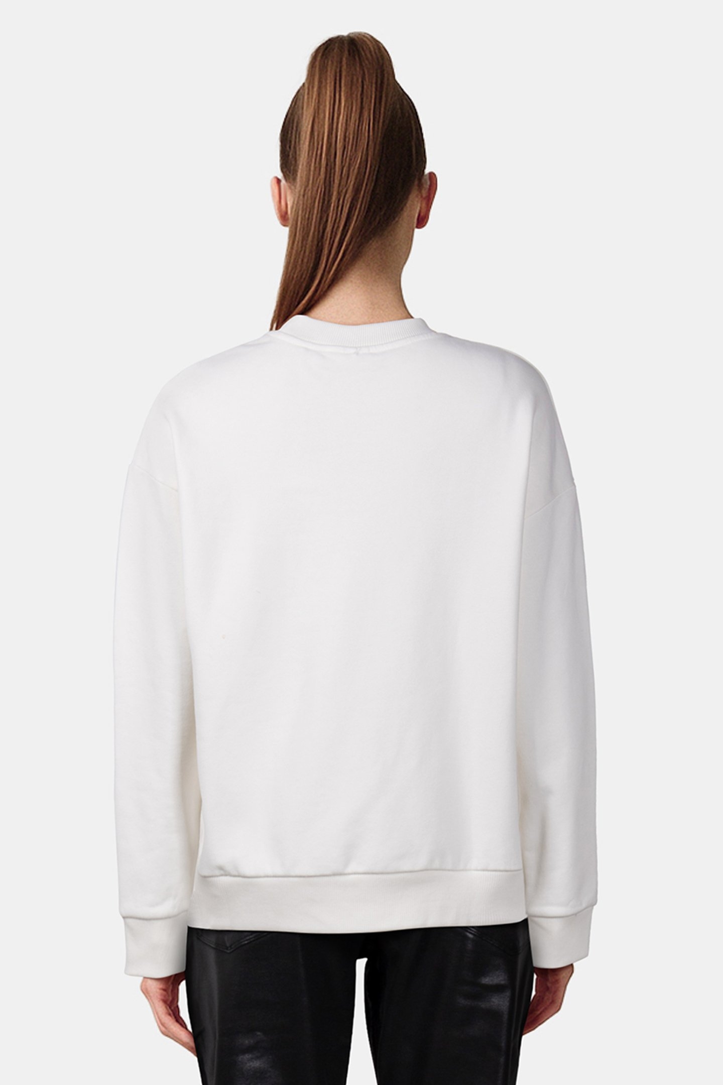 ORGANIC FELPA CREW PEARL WHITE 2