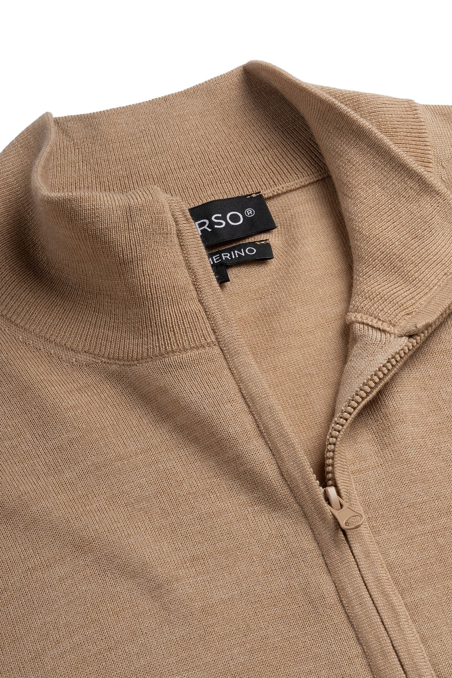 ZIP UP 100% MERINO SAHARA SAND 6