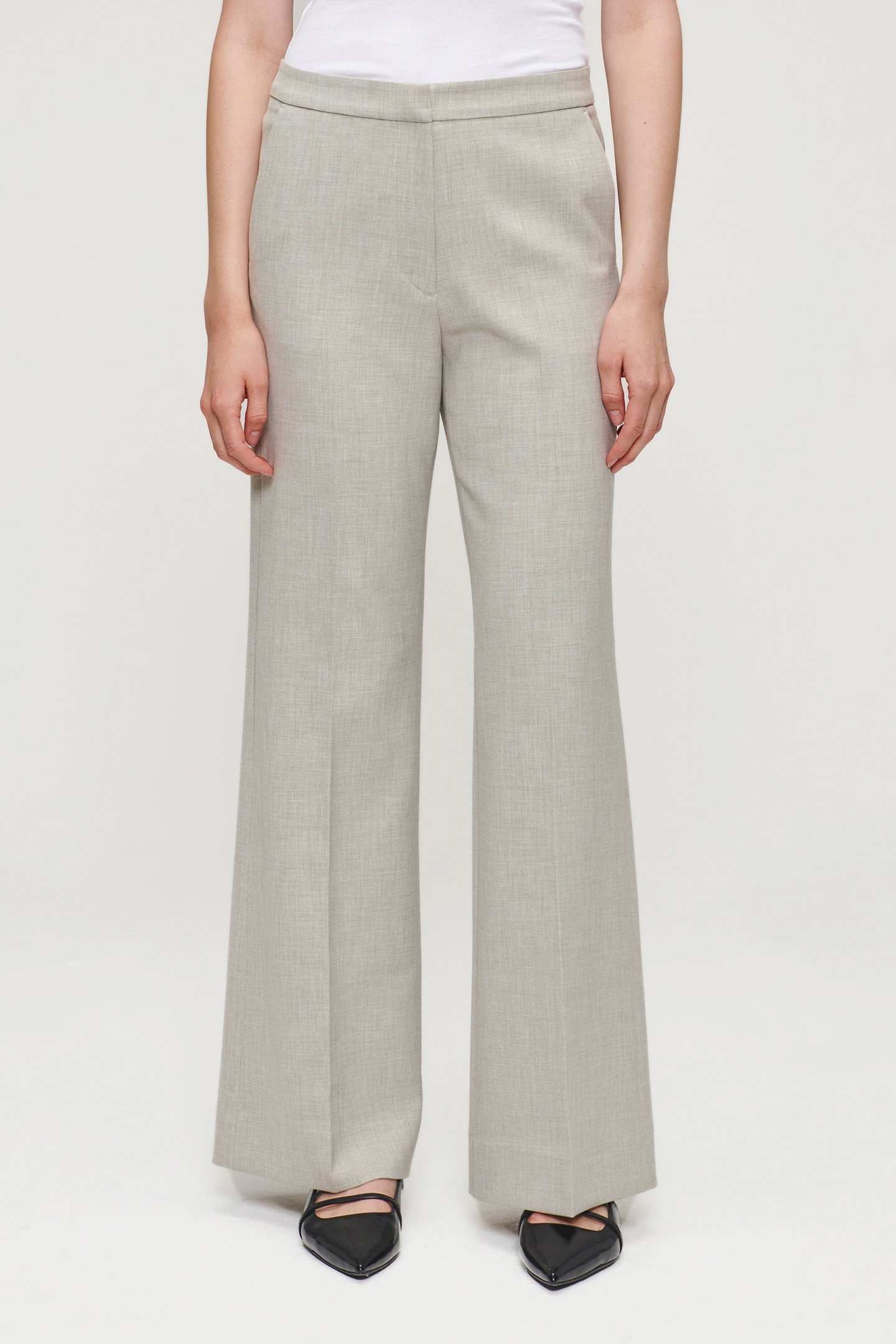 RELAXED FLARED PANTS GREIGE 1