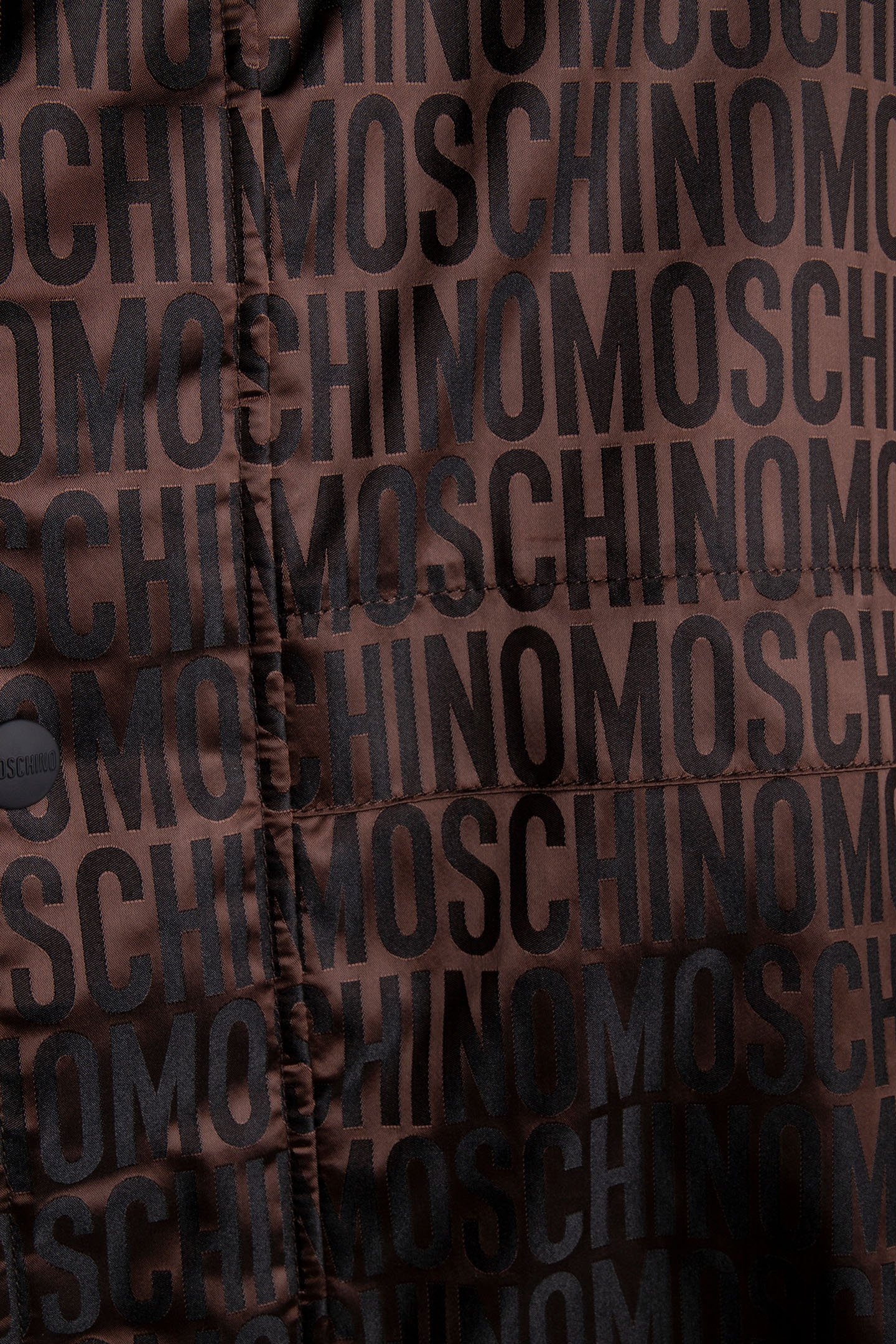 WINDBREAKER IN NYLON JACQUARD ALLOVER LOGO BROWN 4