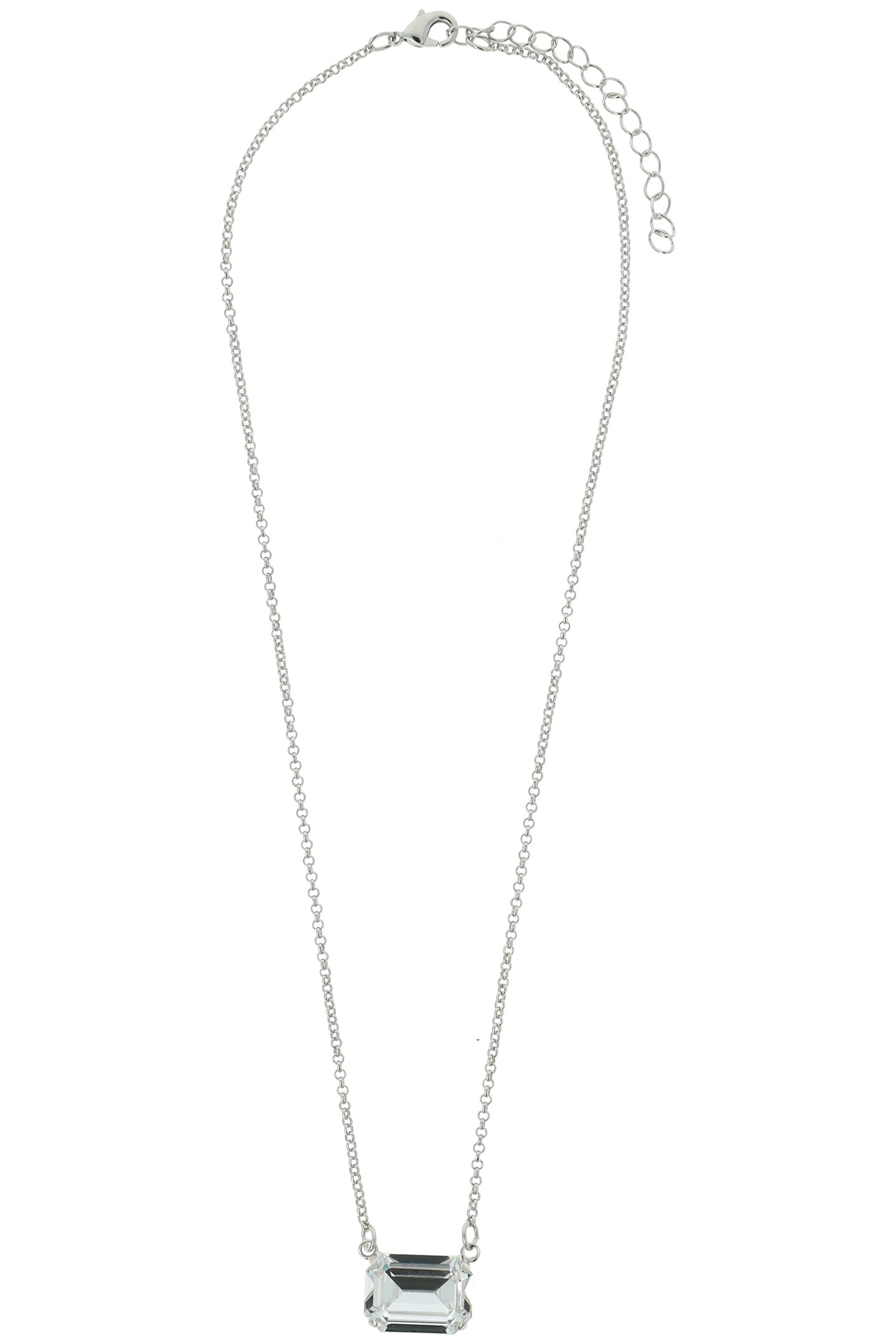 LADY DI NECKLACE RHODIUM CRYSTAL 1
