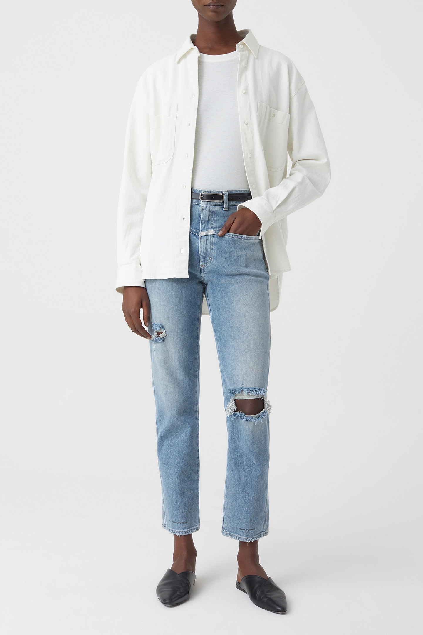 PEDAL PUSHER JEANS MID BLUE 3