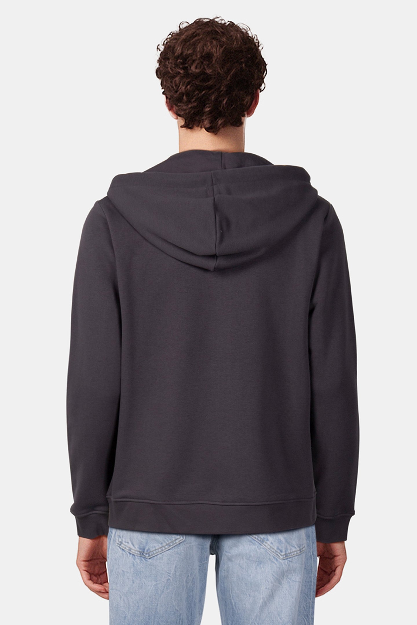 B-SERIES REGULAR FIT ZIP THROUGH HOODIE ASPHALT 2